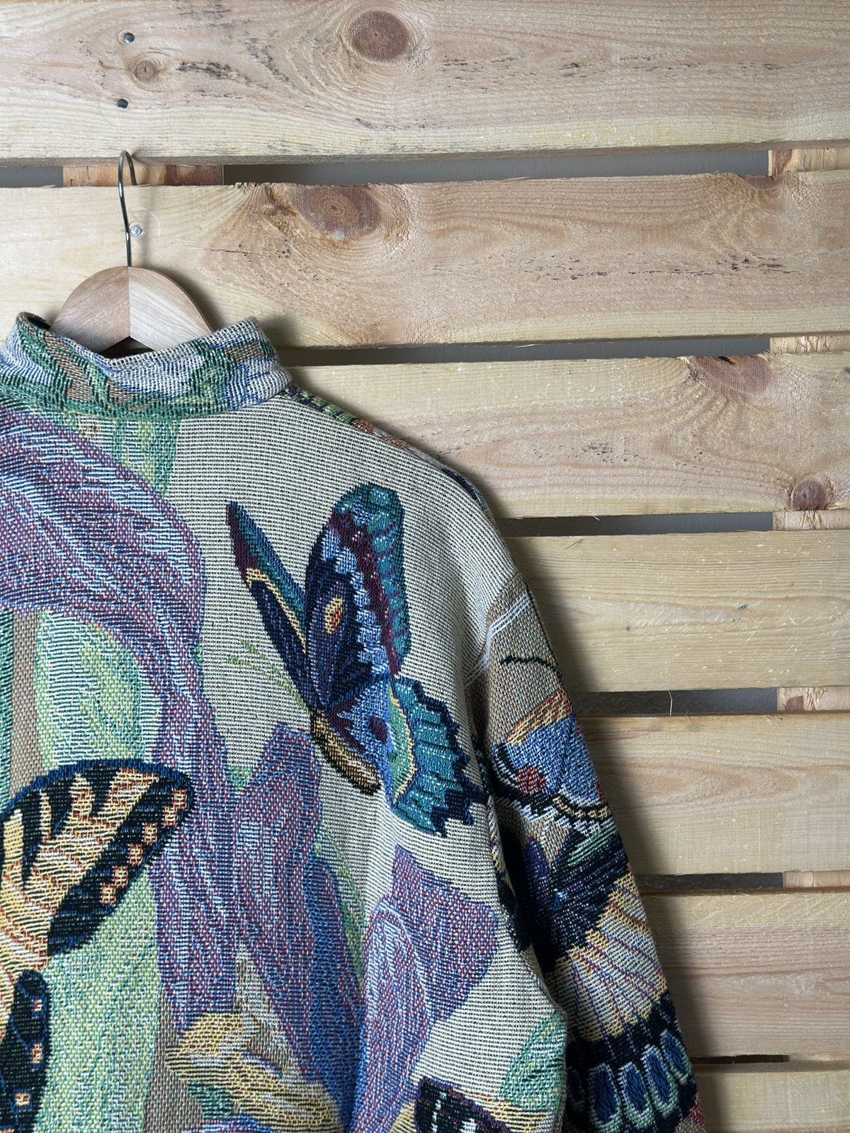 Beauty Beast × Designer 🔥Rare🔥Mari-e USA Fullprint Butterfly Knit Jacket Size US M / EU 48-50 / 2 - 9 Thumbnail