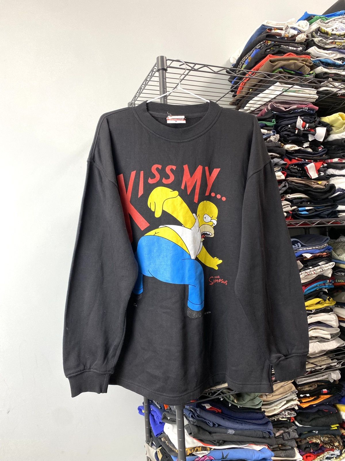 The Simpsons Rare! 99’ Vintage The Simpsons Kiss My Ass Sweatshirt Fox Size US M / EU 48-50 / 2 - 1 Thumbnail