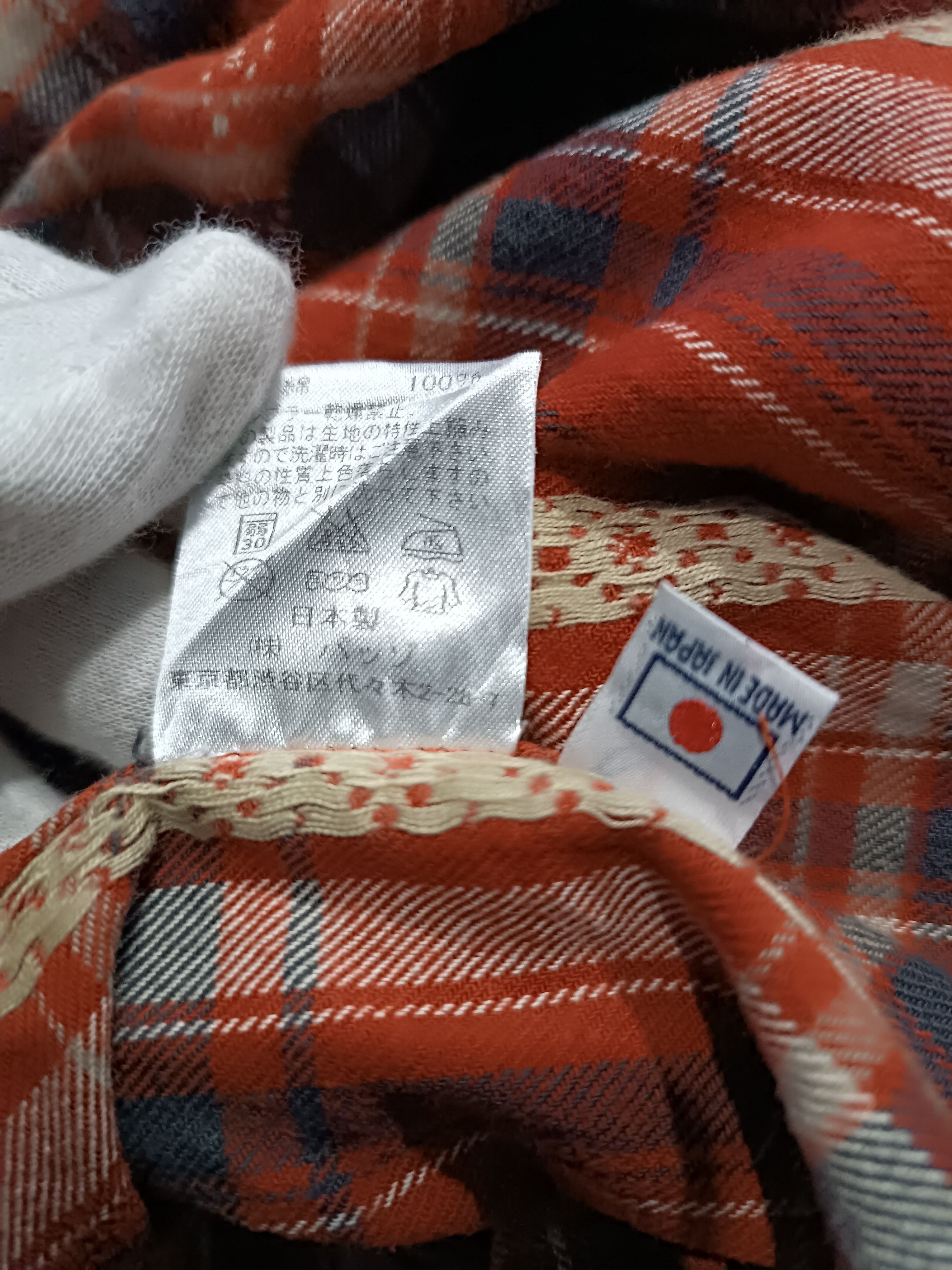 Japanese Brand × Vintage 291295=Homme Flannel Shirt Red Plaid Button Up Long Sleeve Size US L / EU 52-54 / 3 - 4 Thumbnail