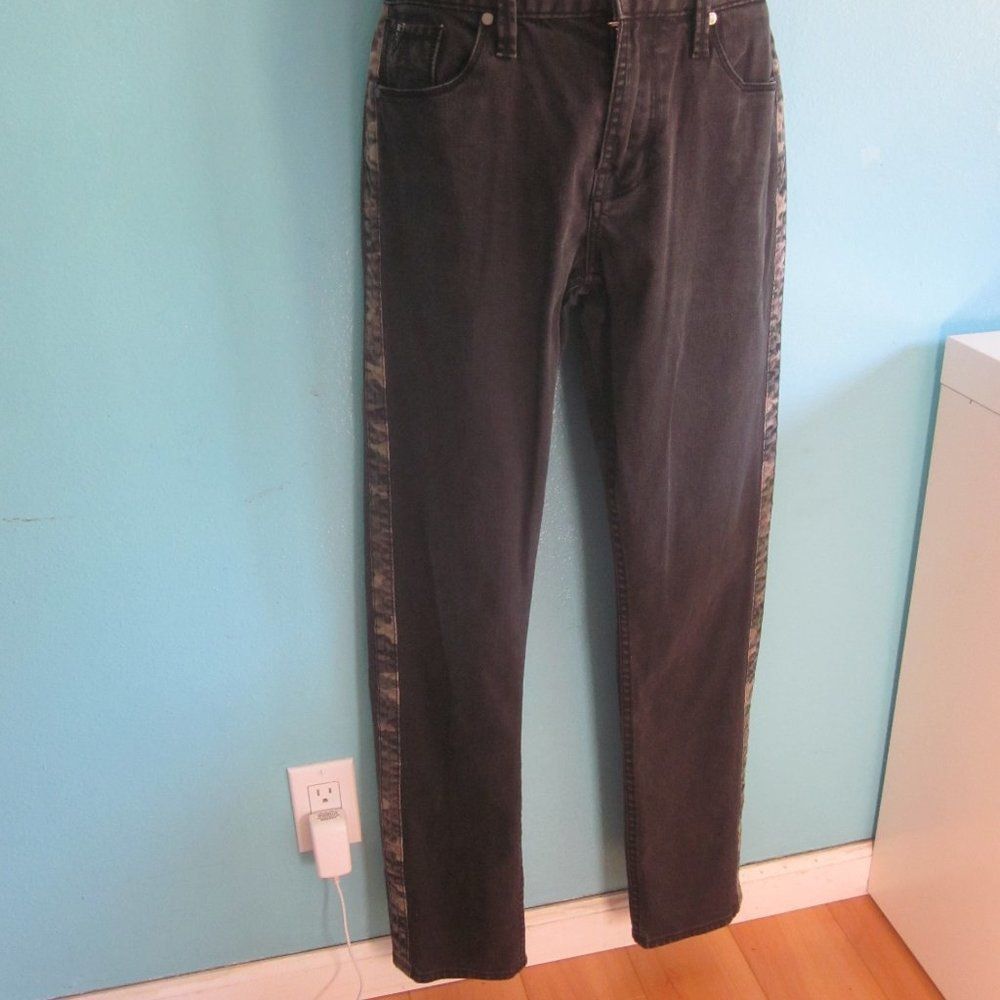 Guess GUESS Jeans Camo Trim Size 32 Slim Black Denim Size 24" / US 00 / IT 34 - 14 Thumbnail