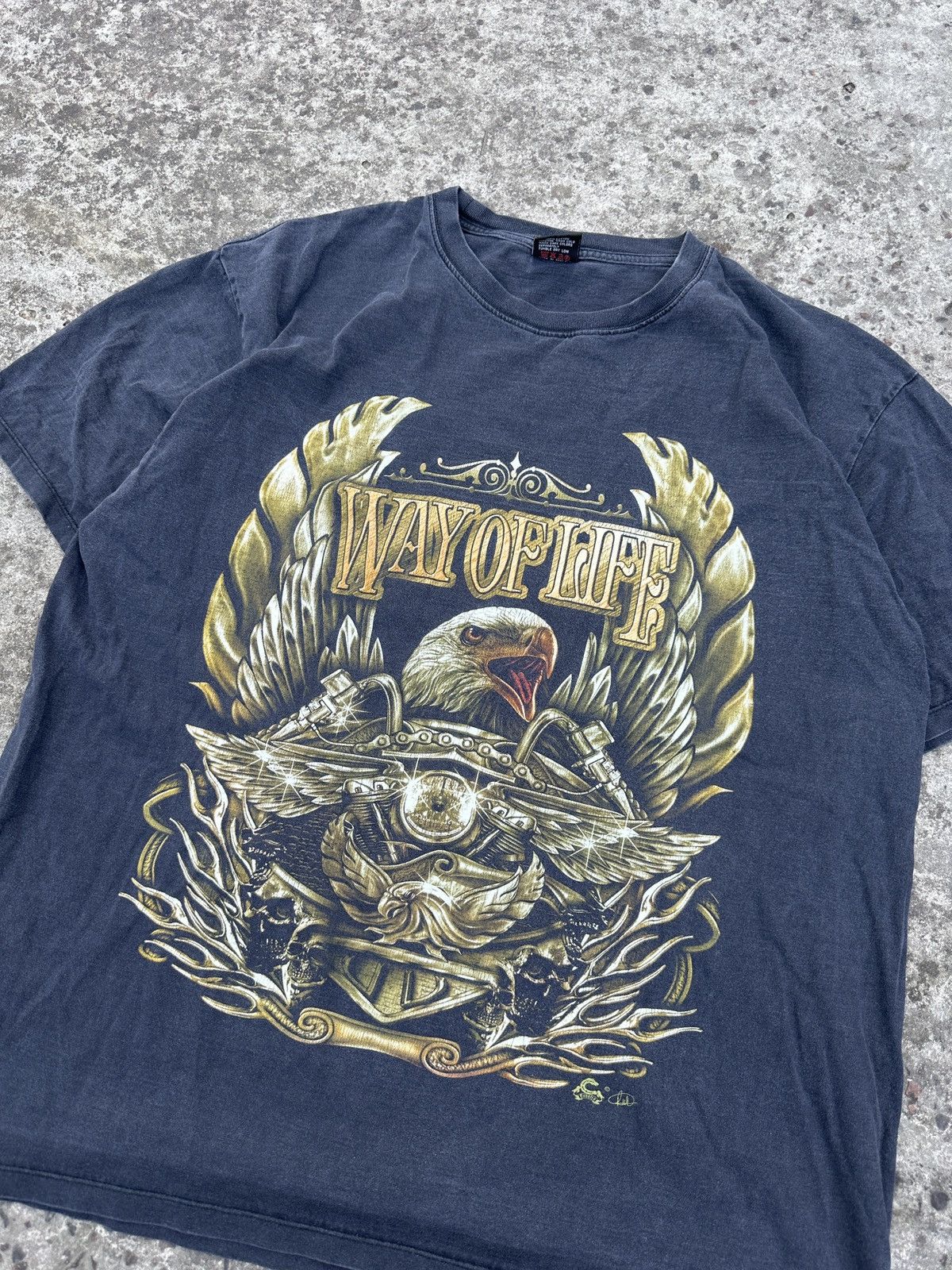 Vintage Vintage Way Of Life Logo Eagle Bike Very Rare USA XL Casual Size US XL / EU 56 / 4 - 2 Thumbnail