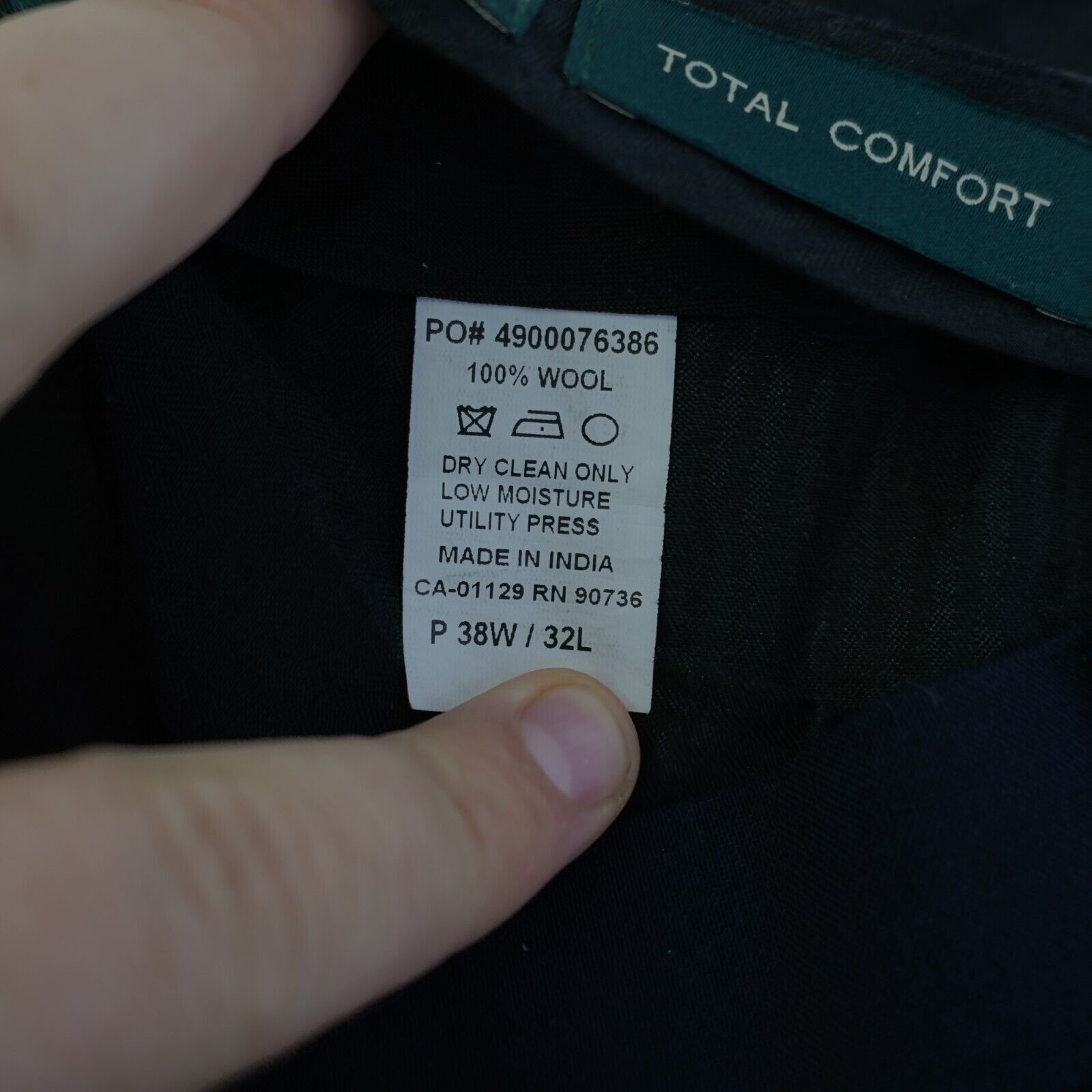 Lauren Ralph Lauren Lauren Ralph Lauren Wool Blue Flat Front Mid Rise Dress Pant Size 40R - 7 Thumbnail