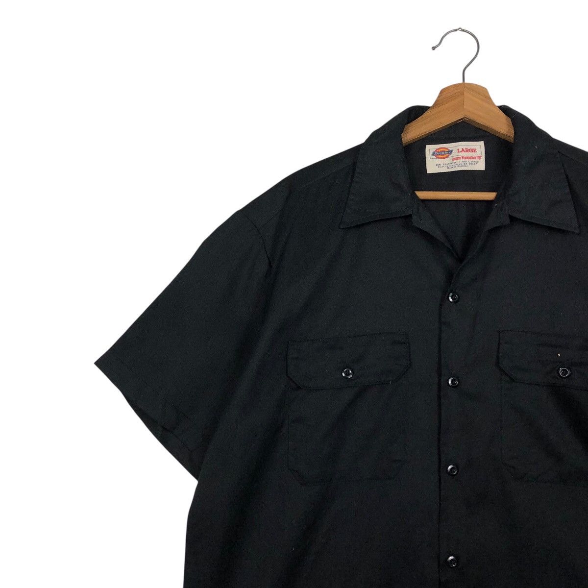 Japanese Brand 📌Rich Black Vintage Chore Work Shirt Bowling Shirt Dickies Size US L / EU 52-54 / 3 - 9 Thumbnail