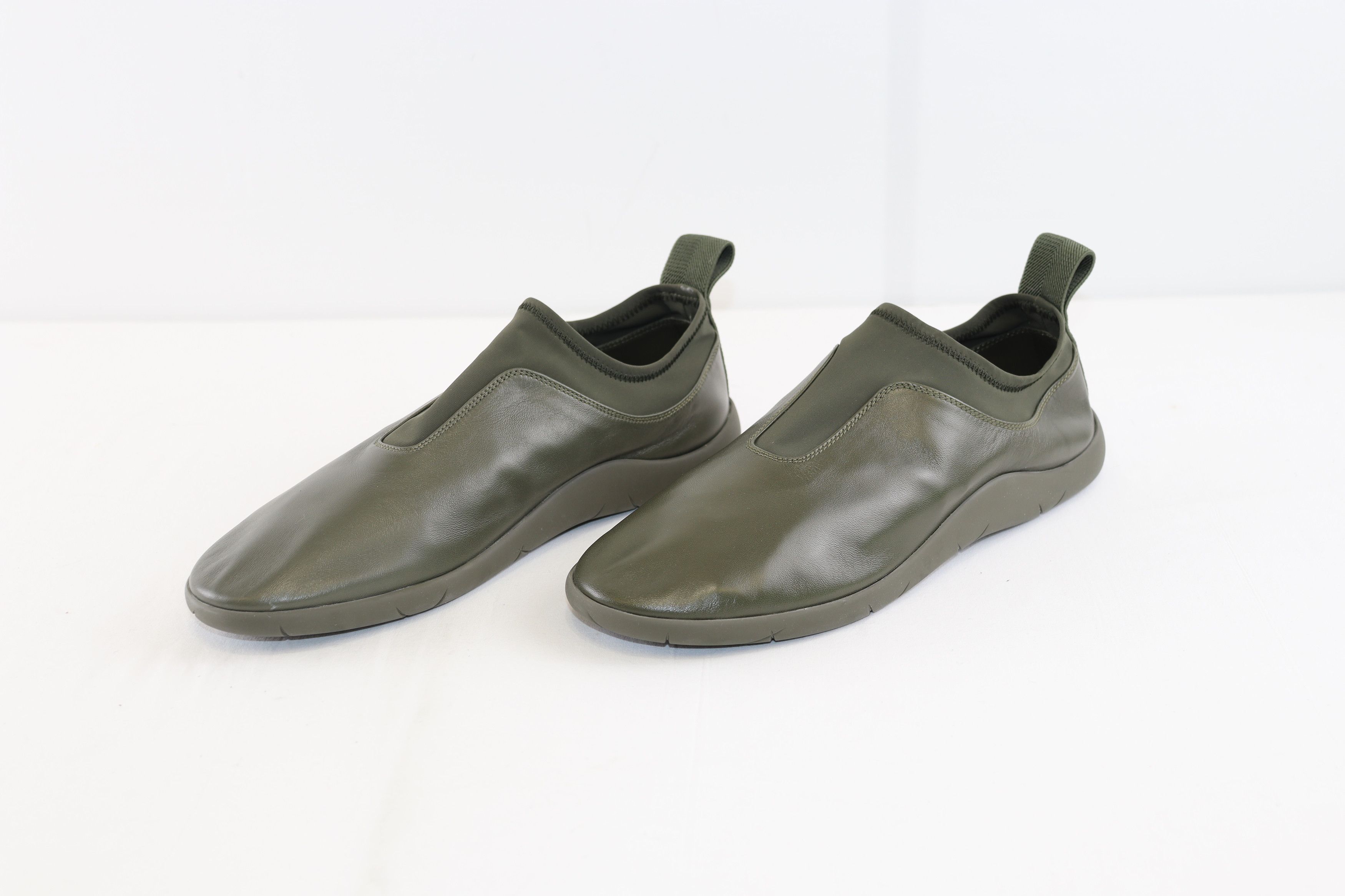 Bottega Veneta o1rshd1 Lagoon Nappa/Antares Fabric Sneakers in Seaweed Size US 8 / EU 41 - 5 Thumbnail