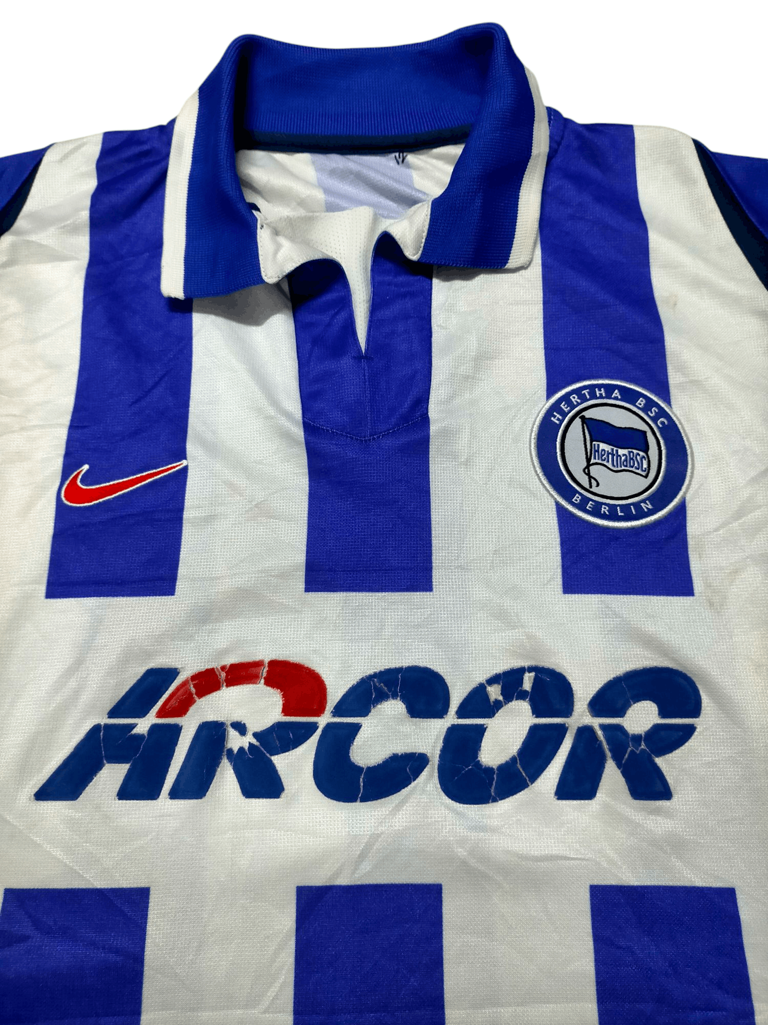 Nike Vtg 2002 Hertha Berlin Home football Shirt Size US L / EU 52-54 / 3 - 3 Thumbnail