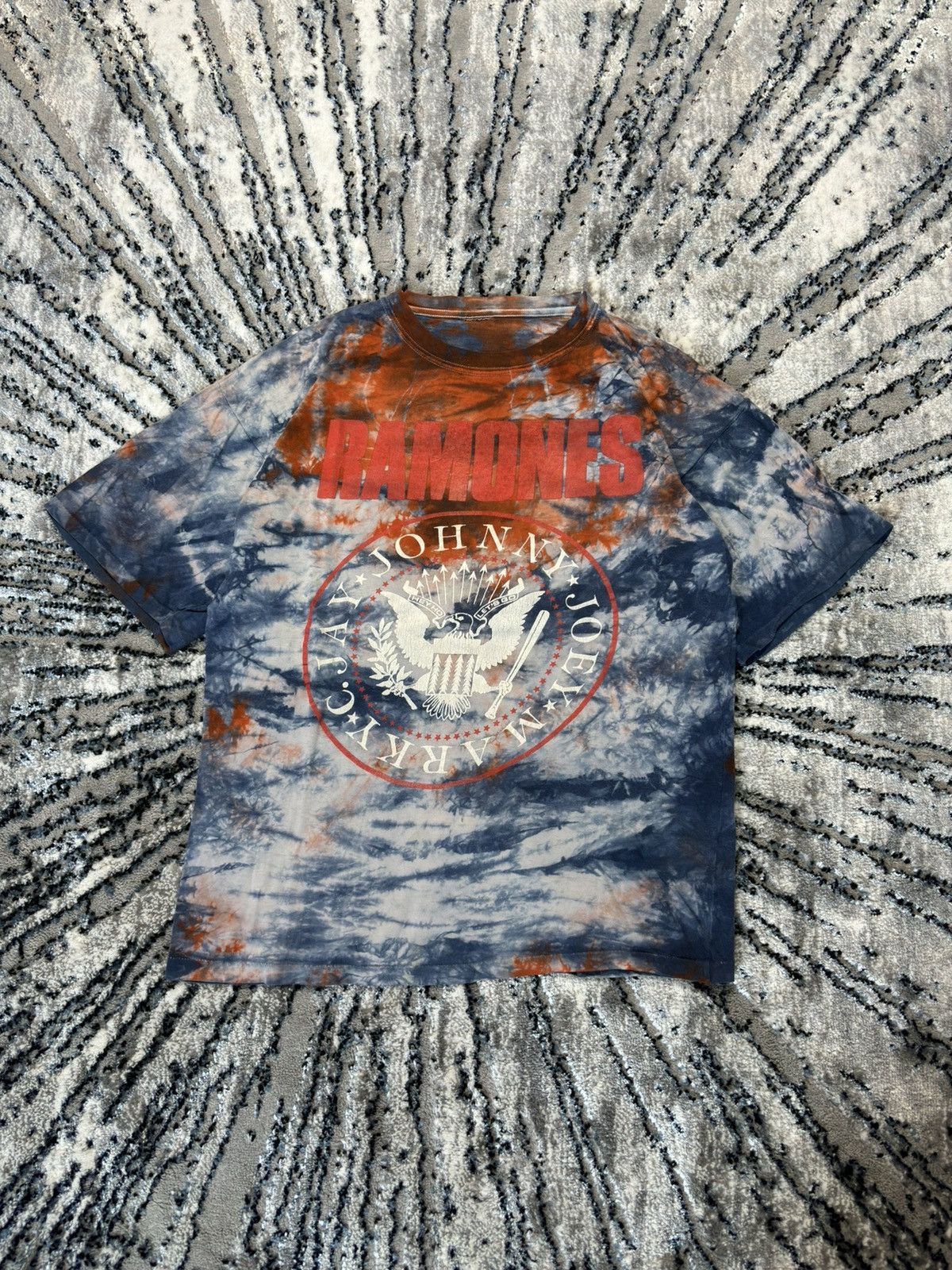 Band Tees 90s Tie Dye Single Stitch 'Ramones' T-Shirt Vintage Rare Size US XL / EU 56 / 4 - 1 Thumbnail