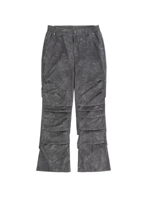 VIBE Vintage washed gray pleated micro-flare jeans Size US 32 / EU 48 - 5 Thumbnail