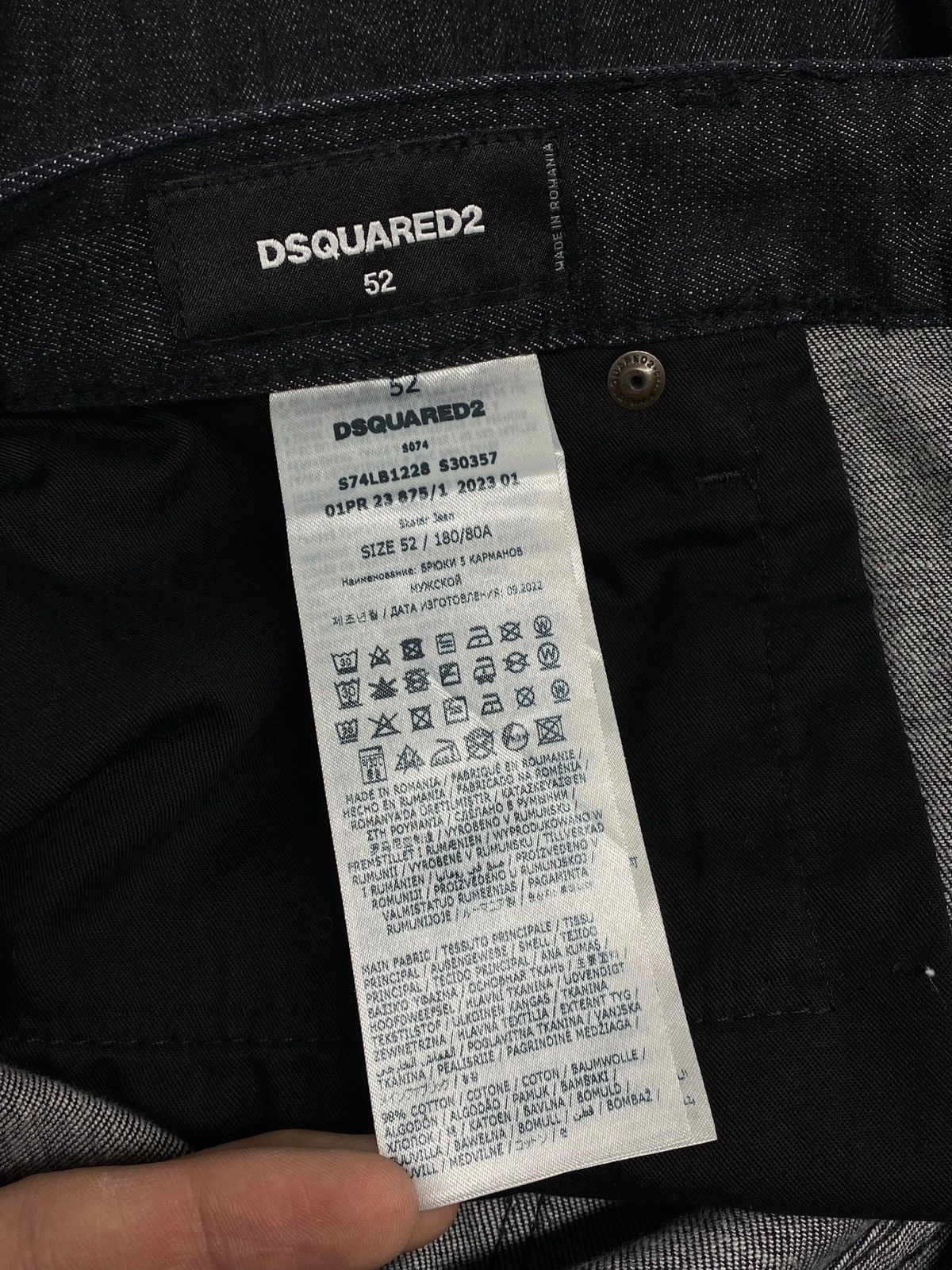 Dsquared2 🔥 DSQUARED2 BLACK WASHED JEANS SLIM TAPERED Y2K VIBES Size US 40 / EU 56 - 20 Thumbnail