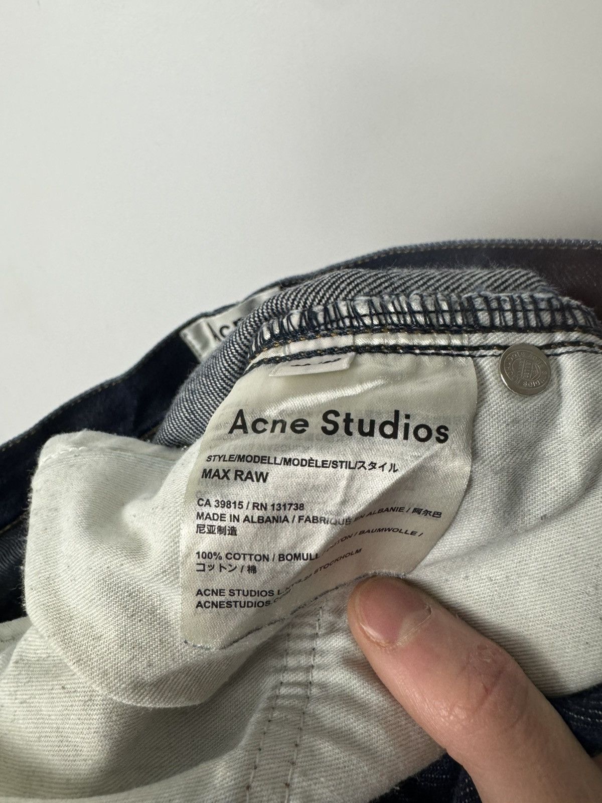 Acne Studios Acne Studios Max Raw Denim Jeans Navy Washed Vintage Style Size 30" / US 8 / IT 44 - 13 Thumbnail