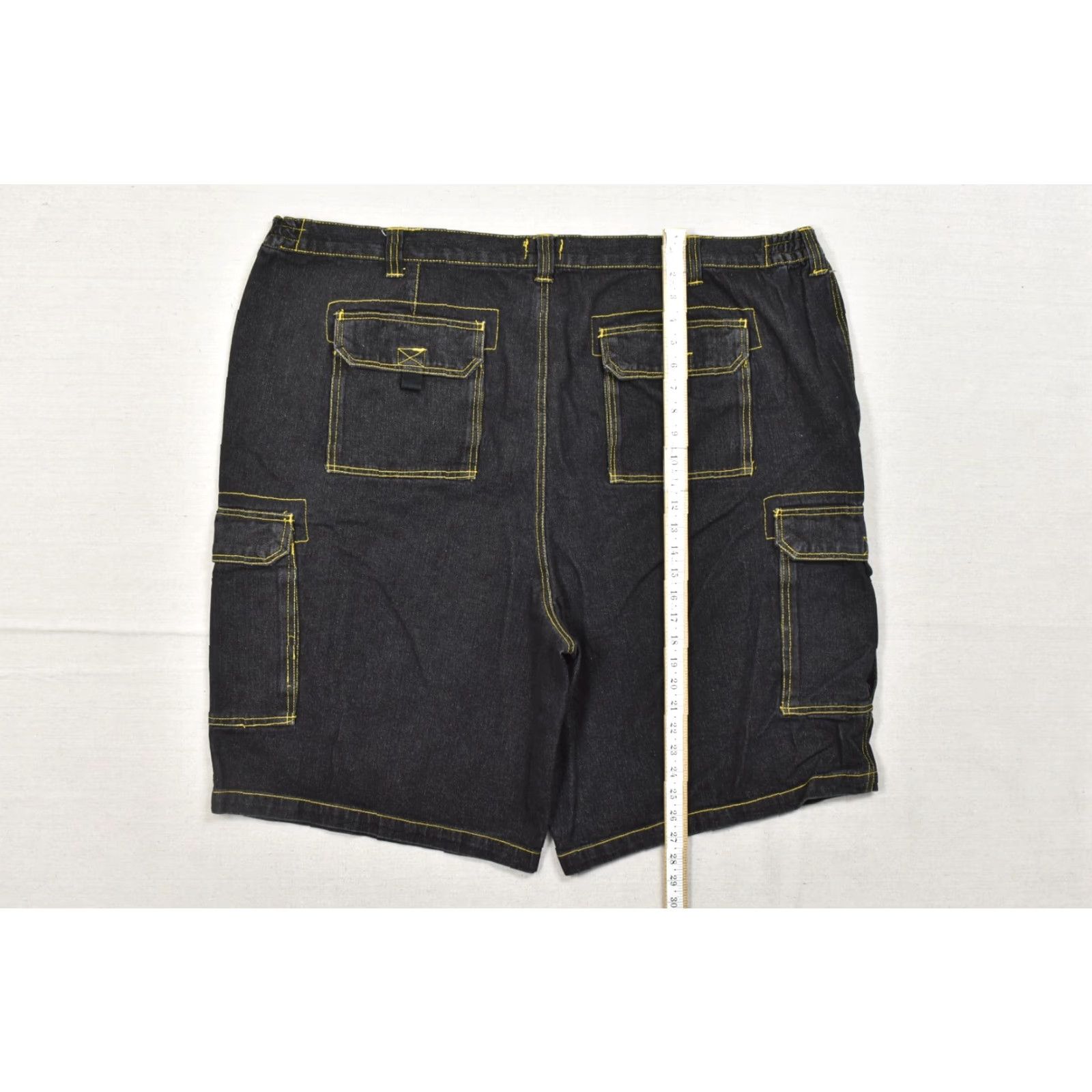 CO Boulder Creek Trading Co Men's Cargo Shorts Dark Wash 50 Big & Tall Denim Cotton Flat Front Zip Pockets Outdoor Casual Shorts Size US 34 / EU 50 - 5 Thumbnail
