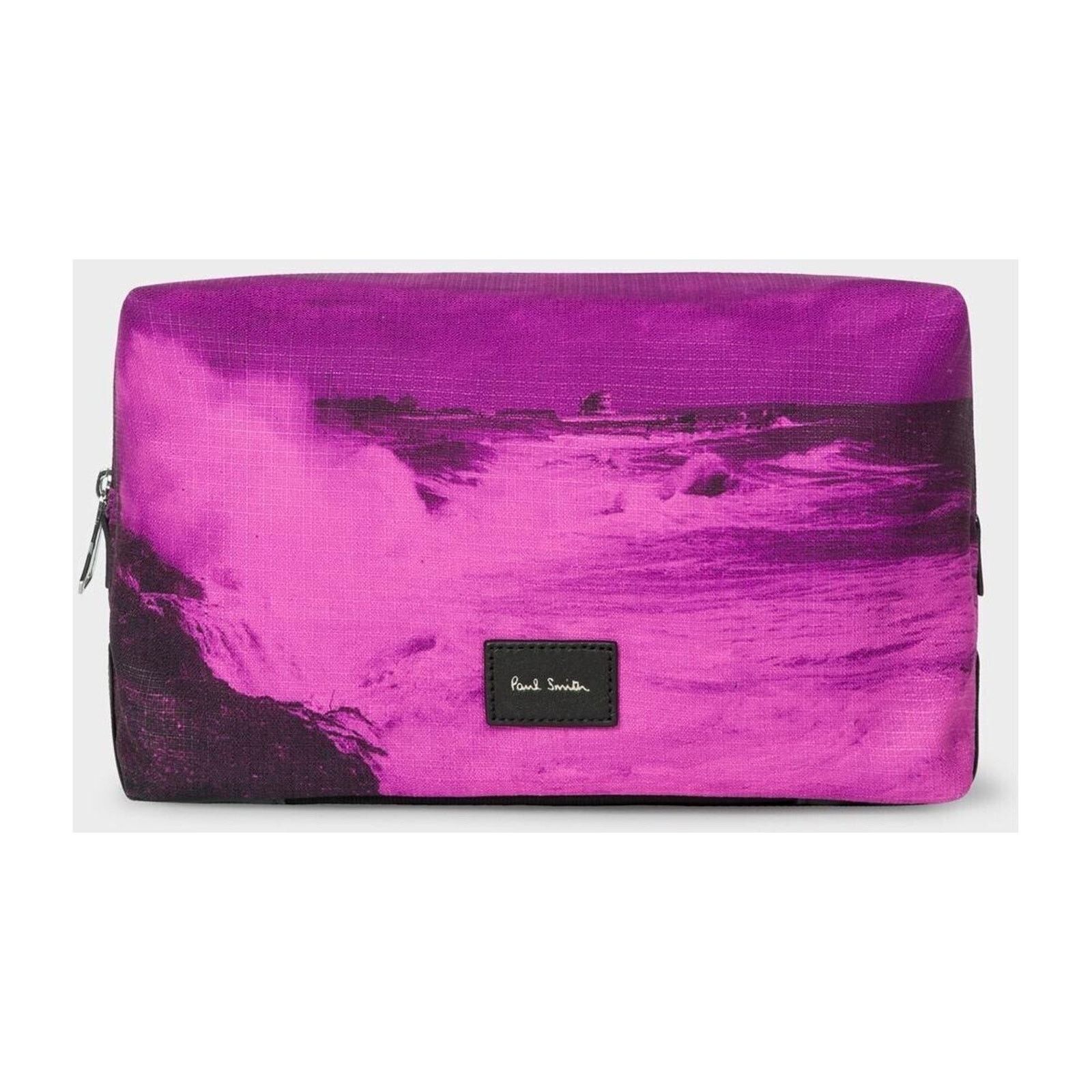 Paul Smith NWT $200 canvas & leather Photo Print Wash Bag / Dopp Kit. Size ONE SIZE - 1 Thumbnail