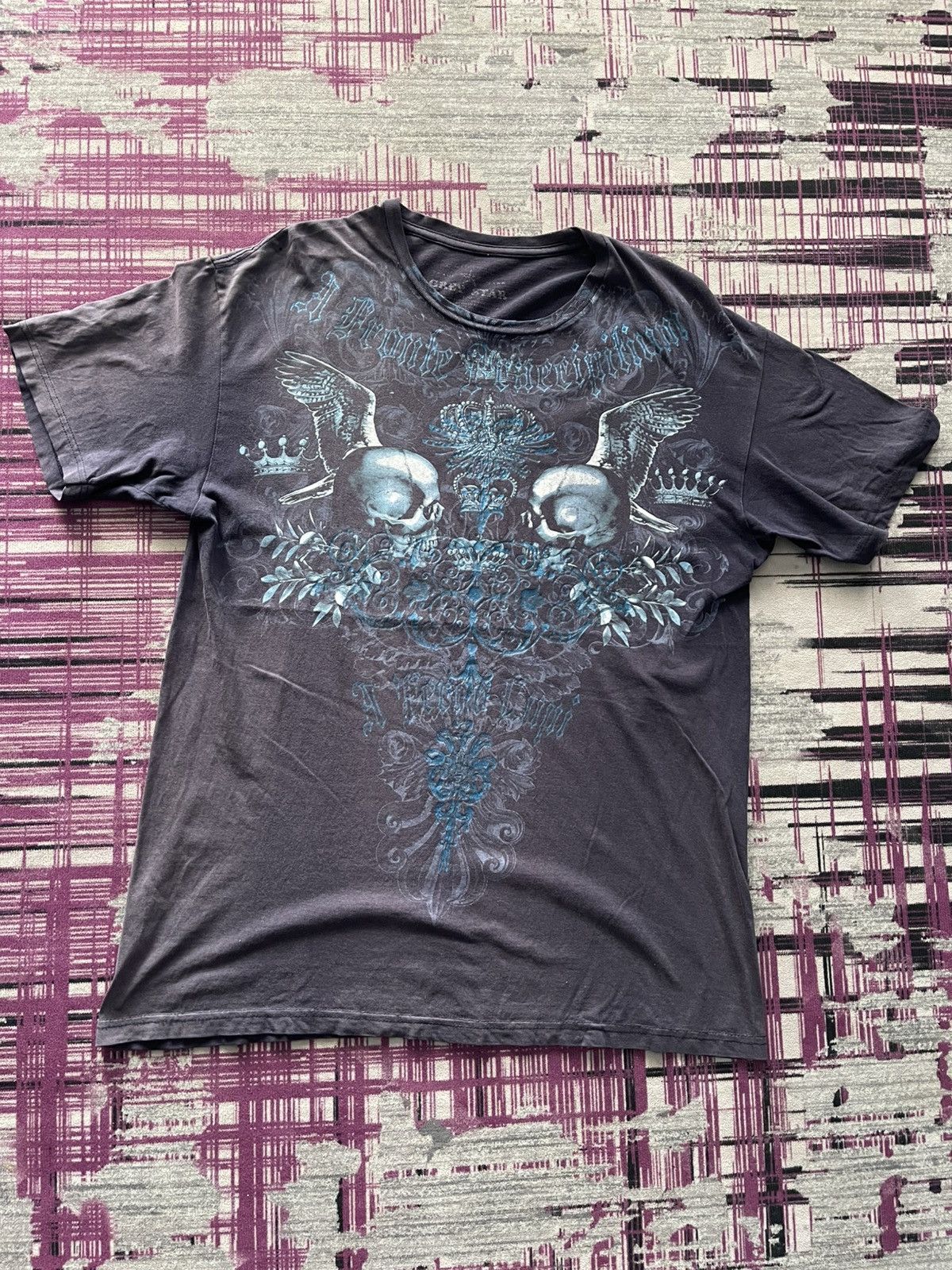 Other VINTAGE AFFLICATION SKULLS WING TEE VERY RARE Size US L / EU 52-54 / 3 - 1 Thumbnail