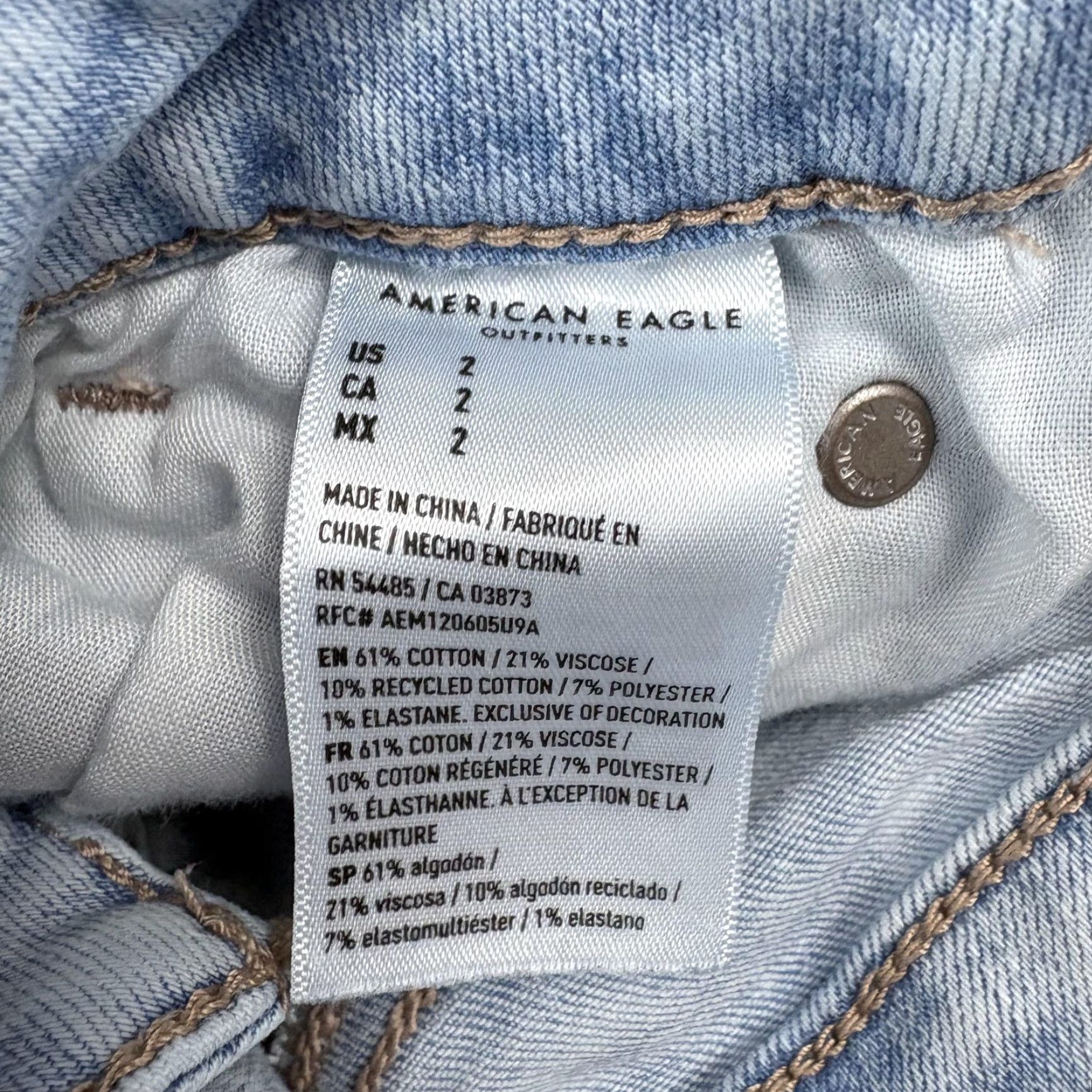 American Eagle Outfitters American Eagle Outfitters Shorts Womens 2 Blue High-Rise Shortie Denim Cutoff Size 26" / US 2 / IT 38 - 7 Thumbnail