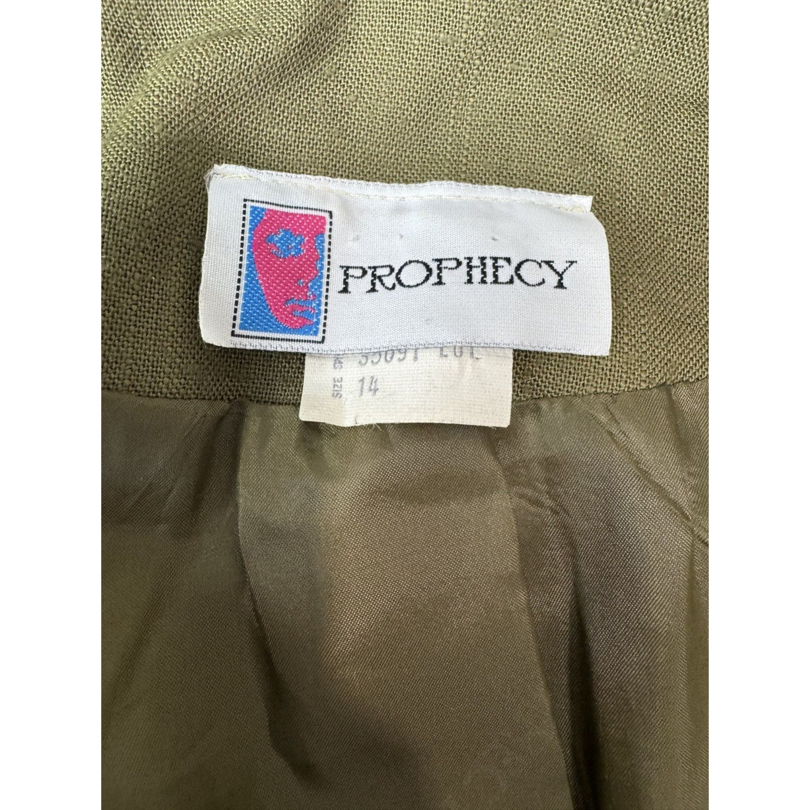 Other Vtg Dark Academia Prophecy Blazer Size 14 Minimalist Linen Size XL / US 12-14 / IT 48-50 - 4 Thumbnail