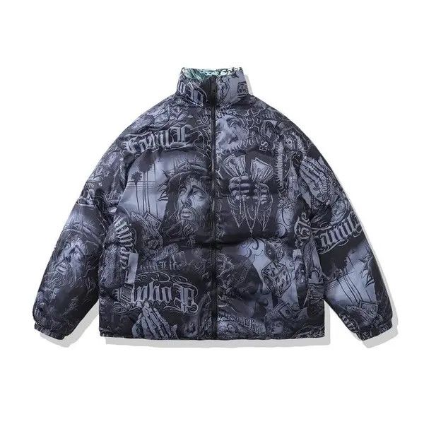 VIBE Hip Hop Reversible Jacket Punk Gothic Oversized Coat Outdoor Size US L / EU 52-54 / 3 - 1 Thumbnail