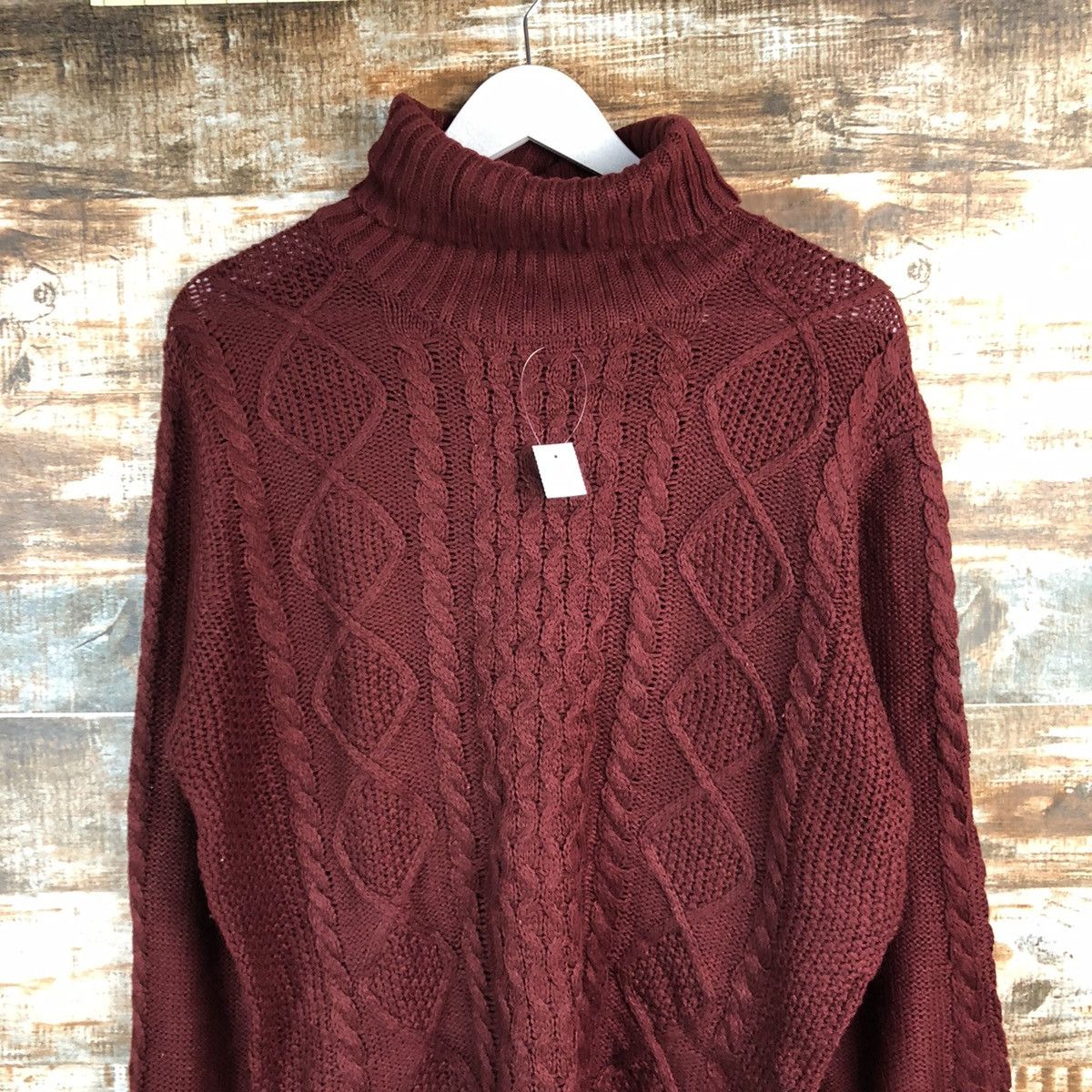 Aran Isles Knitwear × Japanese Brand Lazy Hazy Planet Red cable Knitwear #A1282 Size US M / EU 48-50 / 2 - 5 Thumbnail