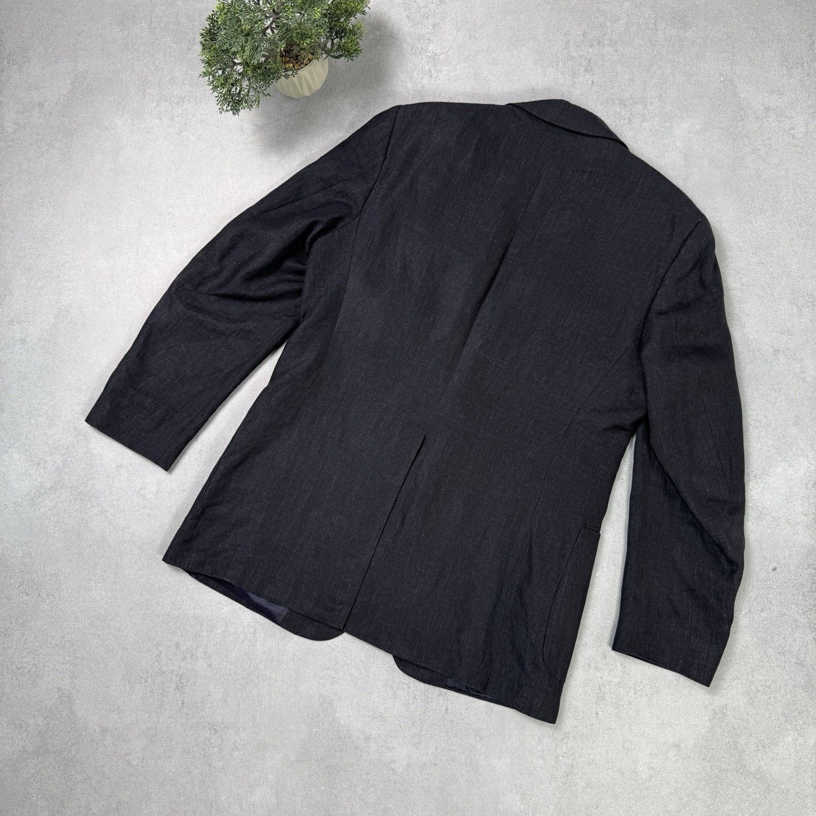 Burberry Burberry Men Linen Blazer Size 50 Black Size 40R - 13 Thumbnail