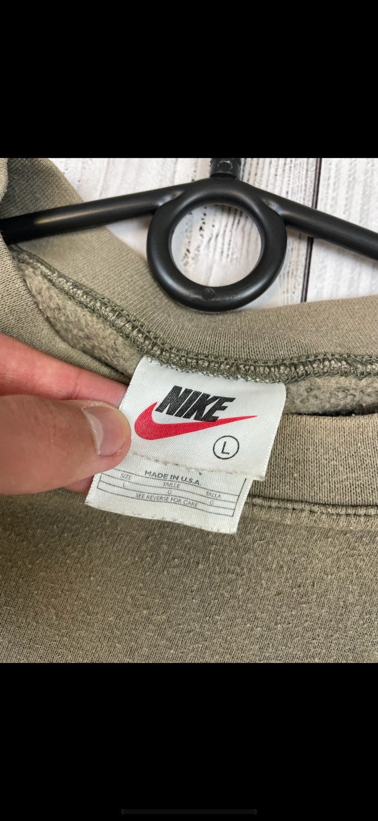 Nike Vintage nike sweatshirt big logo USA rare size L Size US XL / EU 56 / 4 - 4 Thumbnail