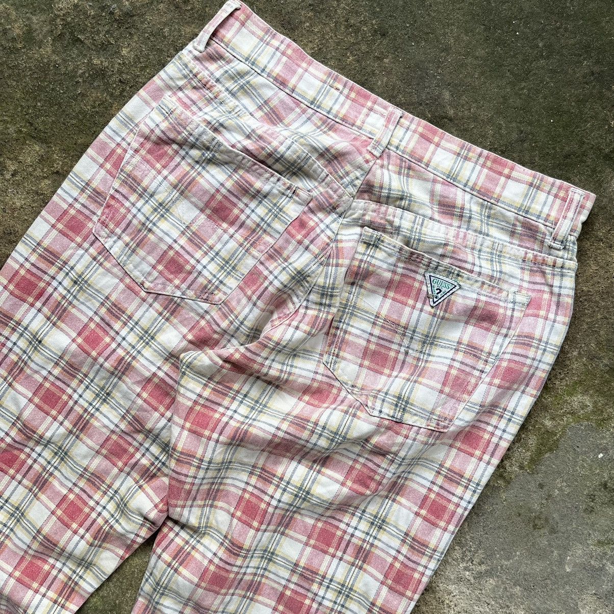 Guess × Vintage Vintage 80s Gues Georges Marciano Tartan Size US 31 - 10 Thumbnail