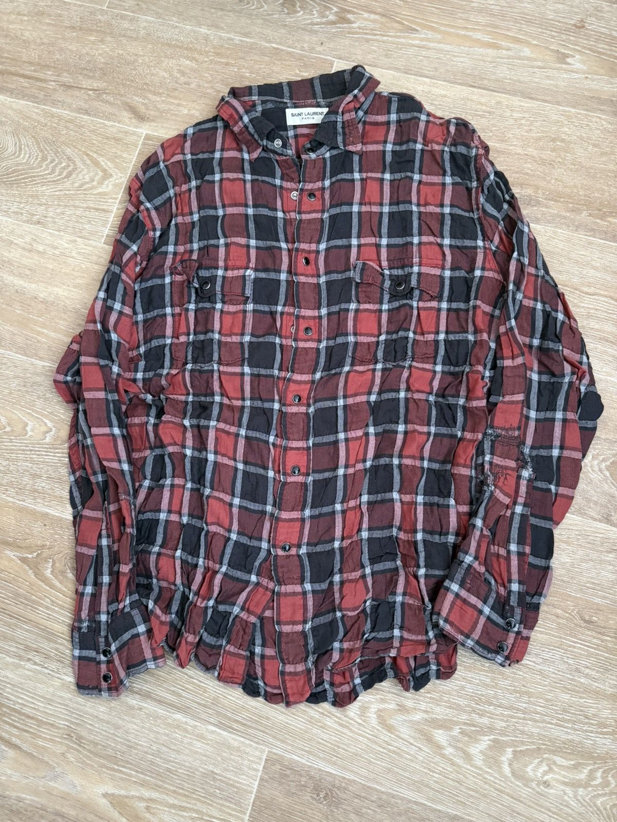 Saint Laurent Paris Saint Laurent Paris SS16 Flannel shirt Sz.L Size US L / EU 52-54 / 3 - 1 Thumbnail