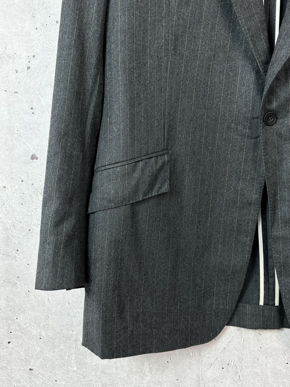 Kilgour Kilgour Wool Grey Stripped Long Sleeve Men’s Button Blazer Size US M / EU 48-50 / 2 - 5 Thumbnail