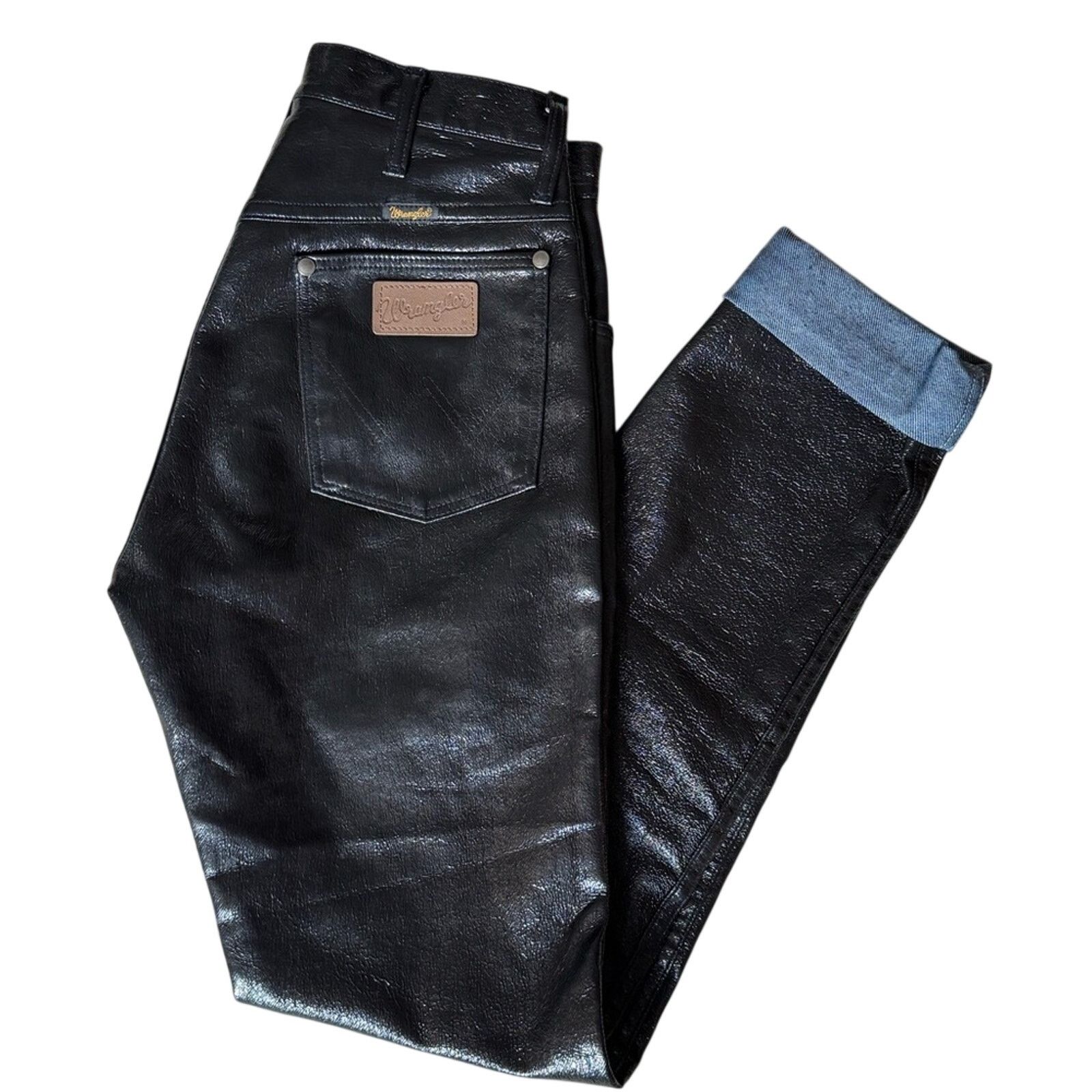 Wrangler Wranglers Vintage Pleather Pants Size 25" / US 0 / IT 36 - 5 Thumbnail