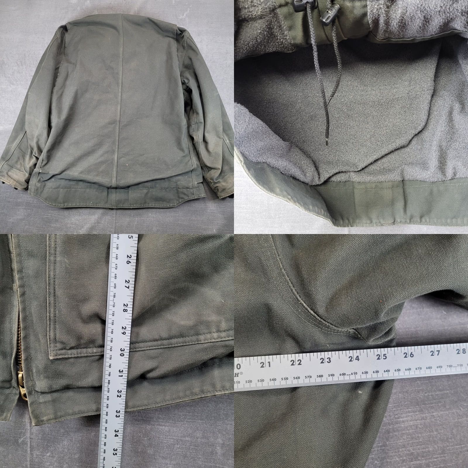 Carhartt Carhartt Jacket Moss Green Duck Canvas J130 Fleece Lined Bomber Zip Pocket Workwear Mens XL Size US XL / EU 56 / 4 - 8 Thumbnail