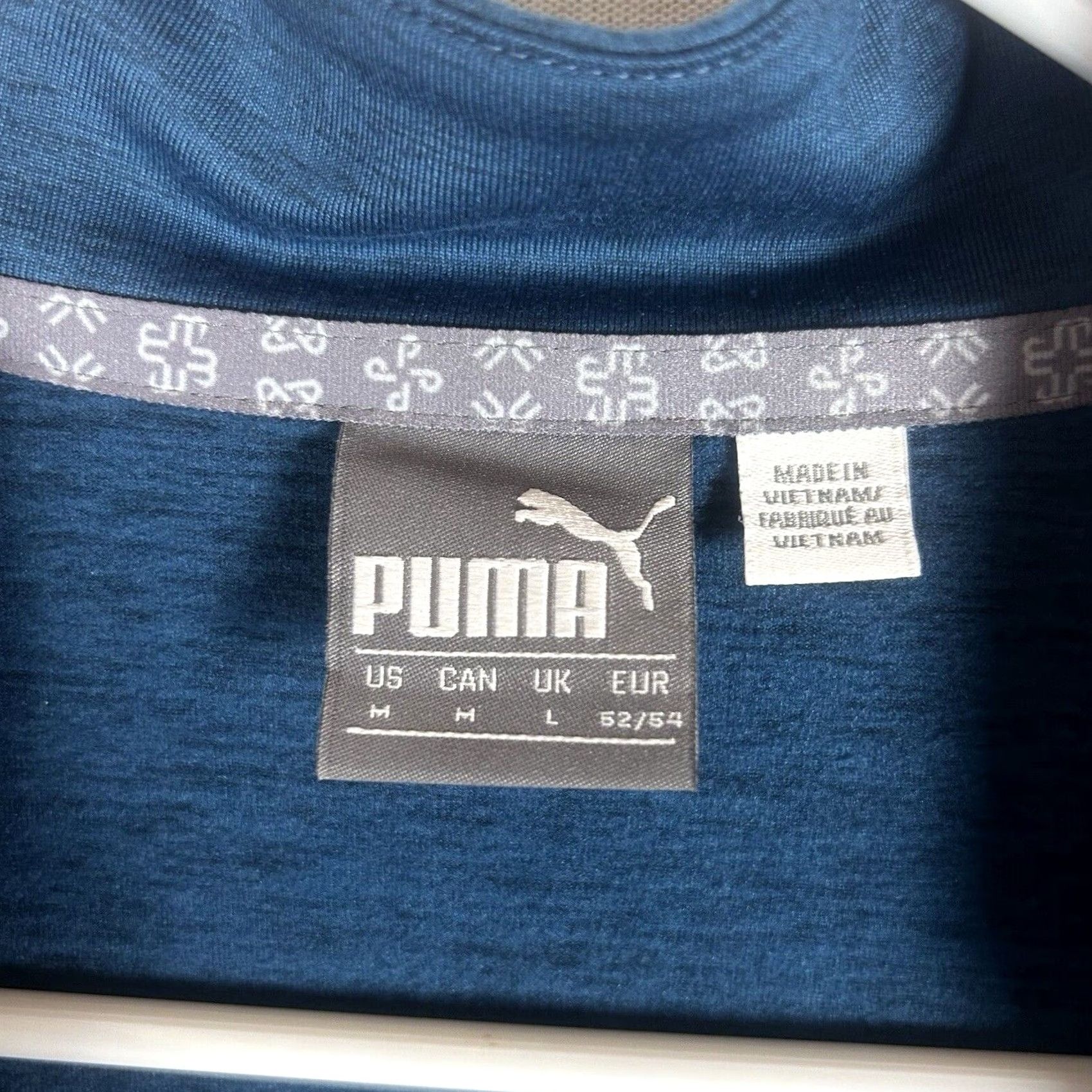 Puma Puma Mens Pullover Sweatshirt 1/4 Zip Long Sleeve Blue M Size Mock Neck Shirt Gym Run Size US M / EU 48-50 / 2 - 3 Thumbnail