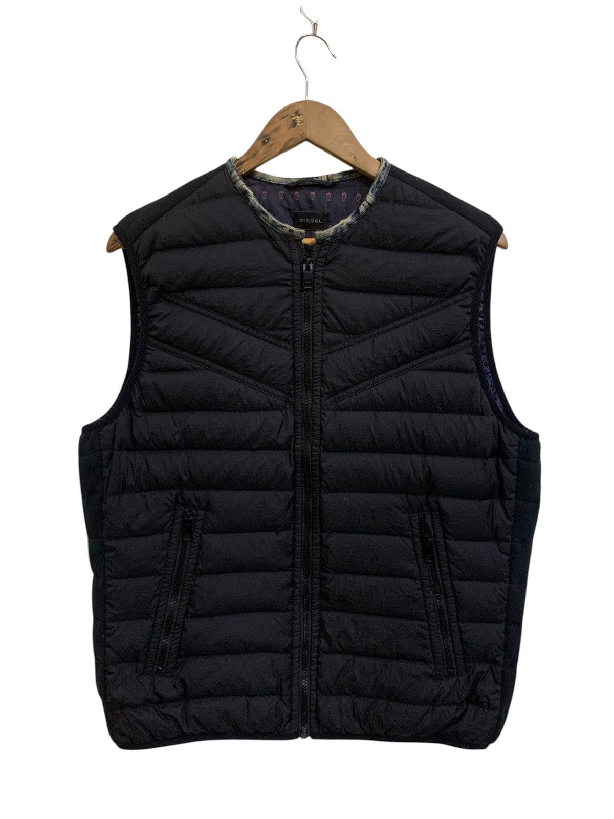 💥Vtg Diesel Down Zipper Vest Jacket