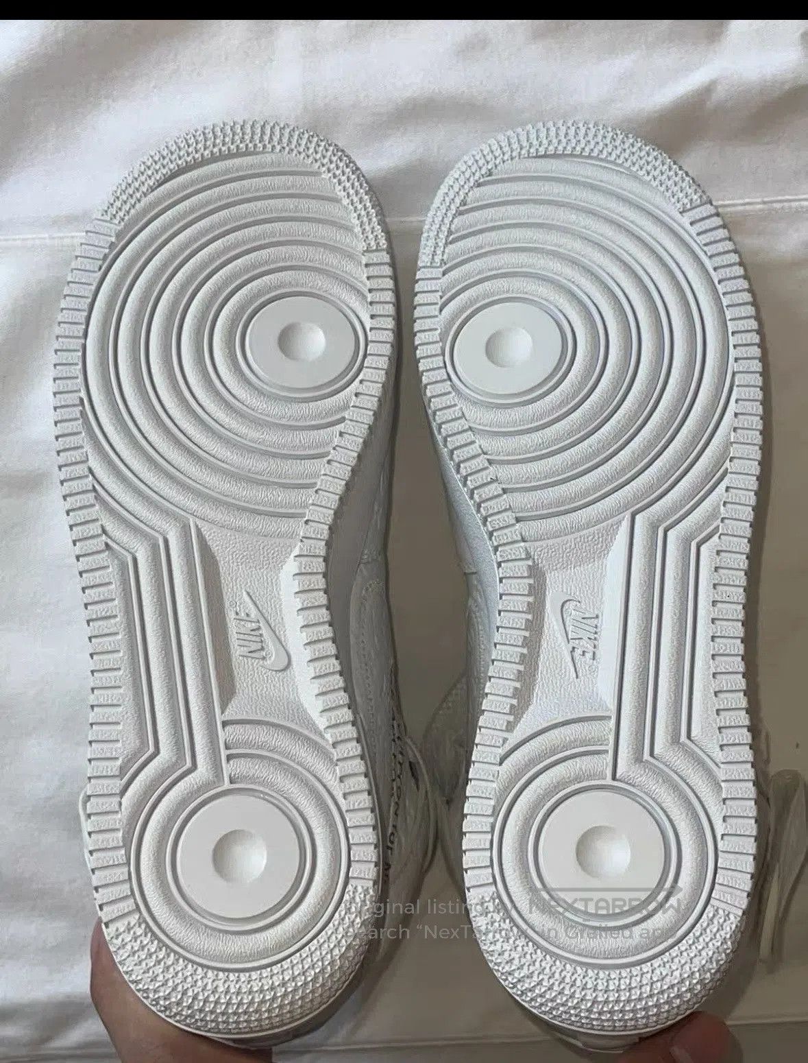 Louis Vuitton Nike x Louis Vuitton White Air Force 1 Sneakers 0079. Size US 8.5 / EU 41-42 - 4 Thumbnail