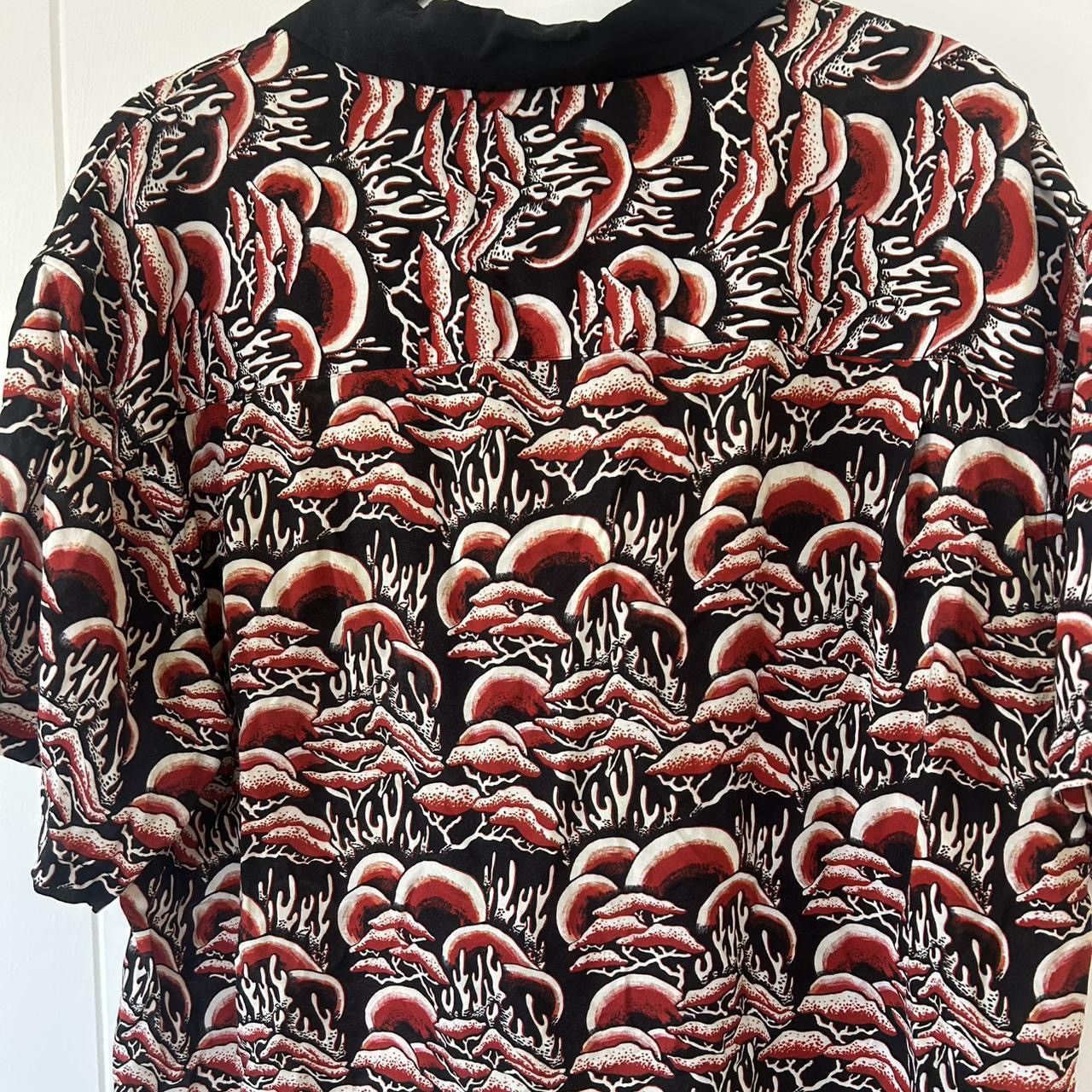 Stussy Stüssy Red & Black Mushroom Print Button Up Size US S / EU 44-46 / 1 - 6 Thumbnail