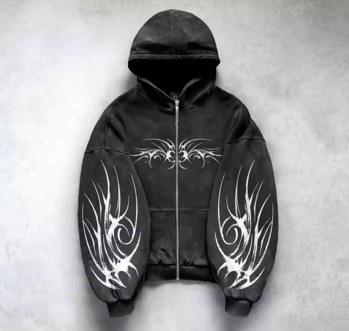 Other High Street Punk Y2K Hip Hop 3D Dark Print Graffiti Hoodies Size US L / EU 52-54 / 3 - 3 Thumbnail