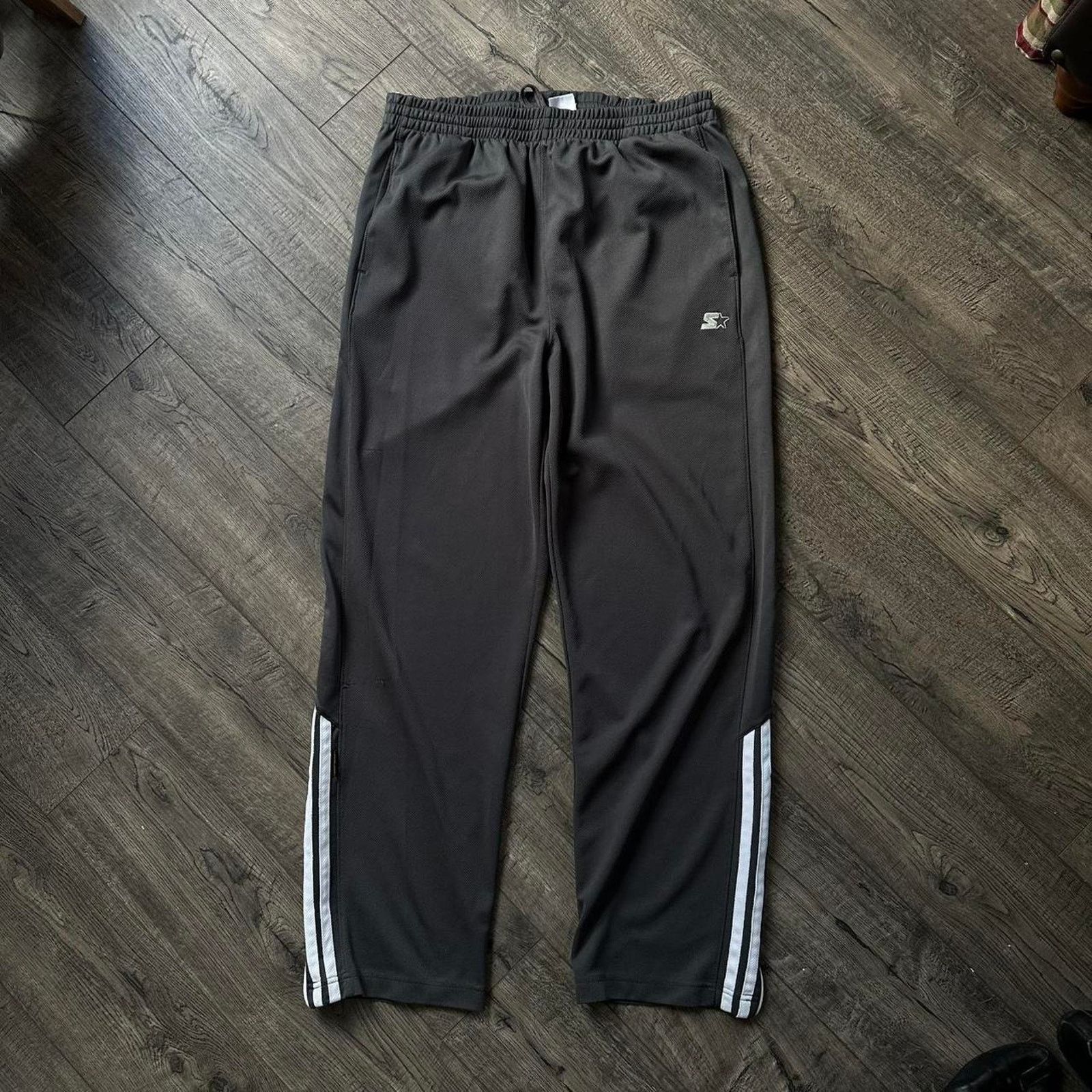 Starter × Vintage Vintage Y2K 00s Starter Sporty Grey Zip Track Sweat Pants Size US 32 / EU 48 - 4 Thumbnail