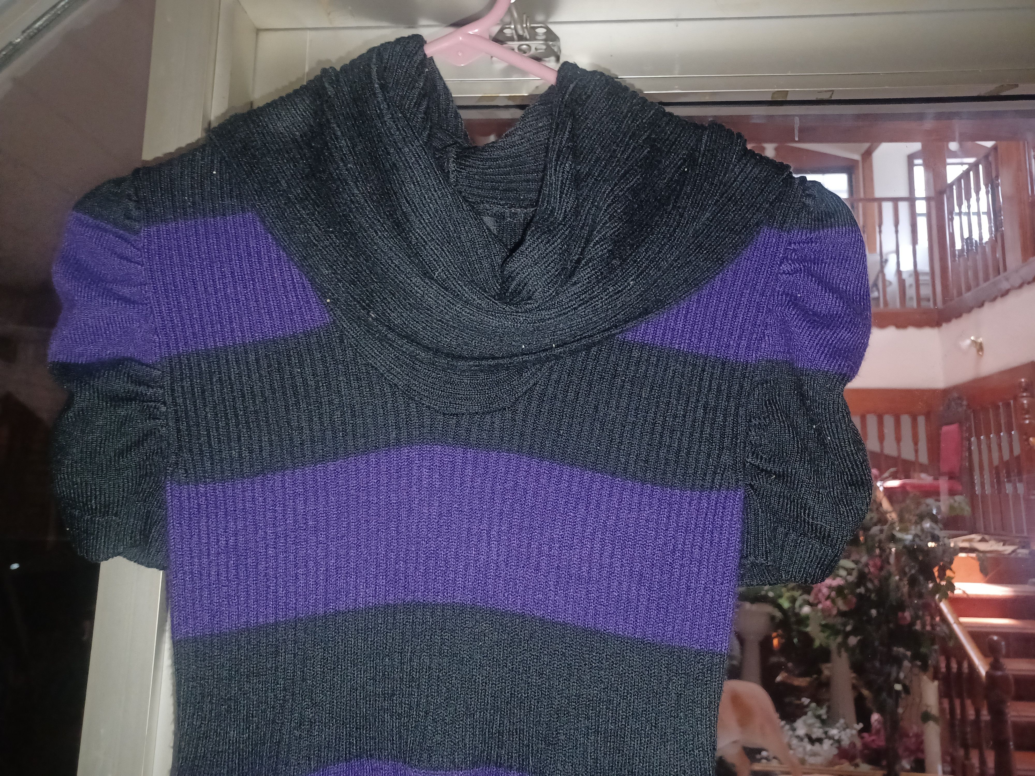 Other Takeout Junior Women's Sweater Dress SZ Small Purple & Black Size S / US 4 / IT 40 - 4 Thumbnail