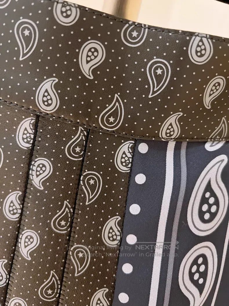 Other Hermes Silk and Leather Printed Pleated Skirt Size 42" / US 20 - 4 Thumbnail