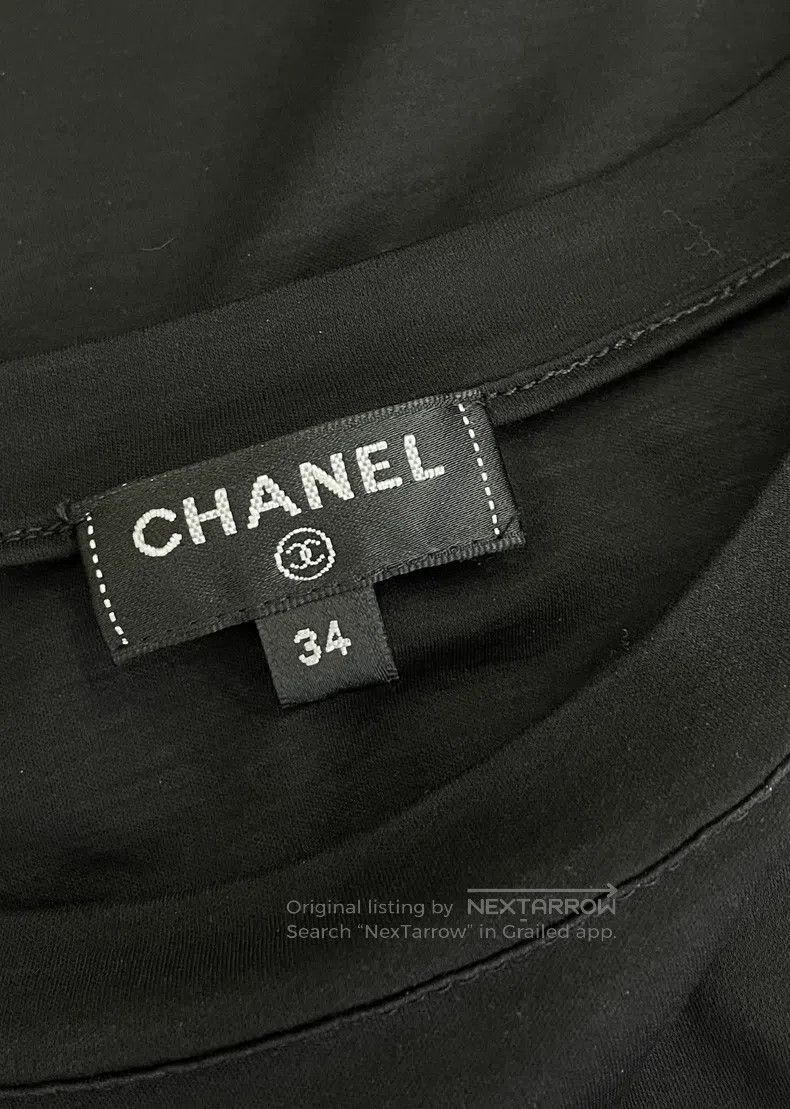 Chanel Chanel Black letter T-shirt with short sleeves Size XXS / US 00 / IT 34 - 5 Thumbnail