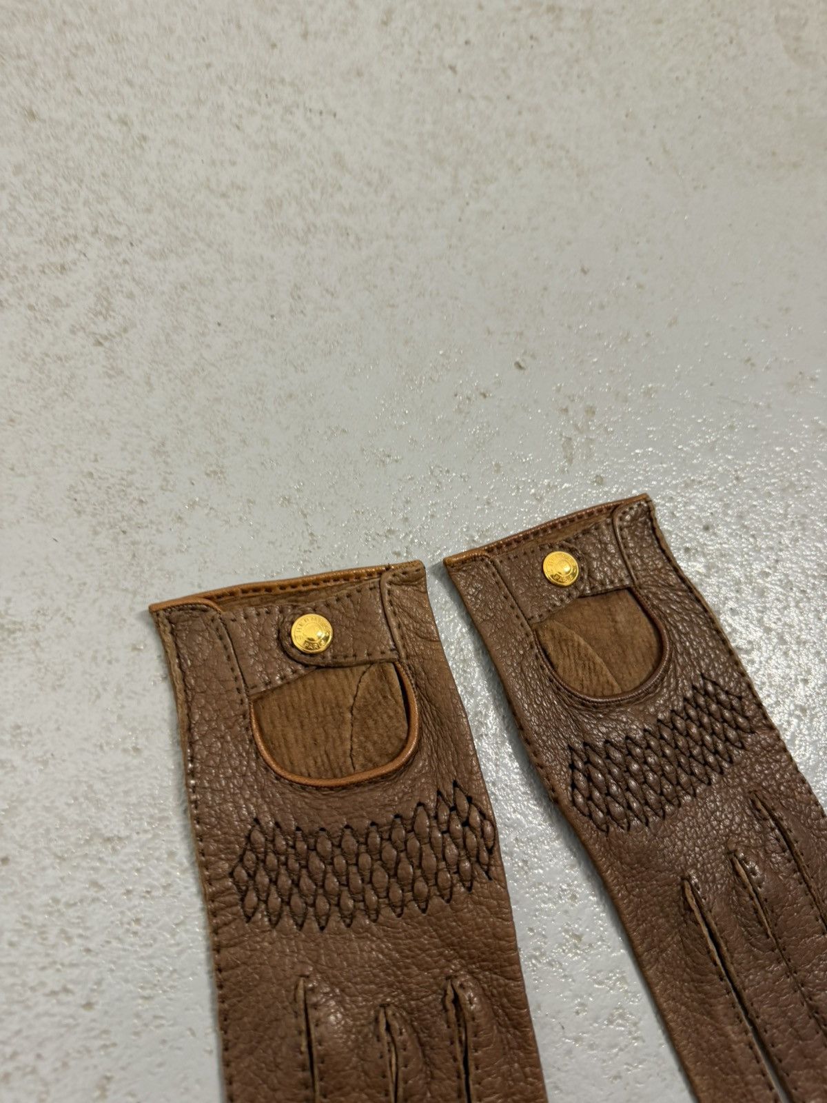 Hermes Vintage Hermes Peccary Leather Driving Gloves Size ONE SIZE - 4 Thumbnail