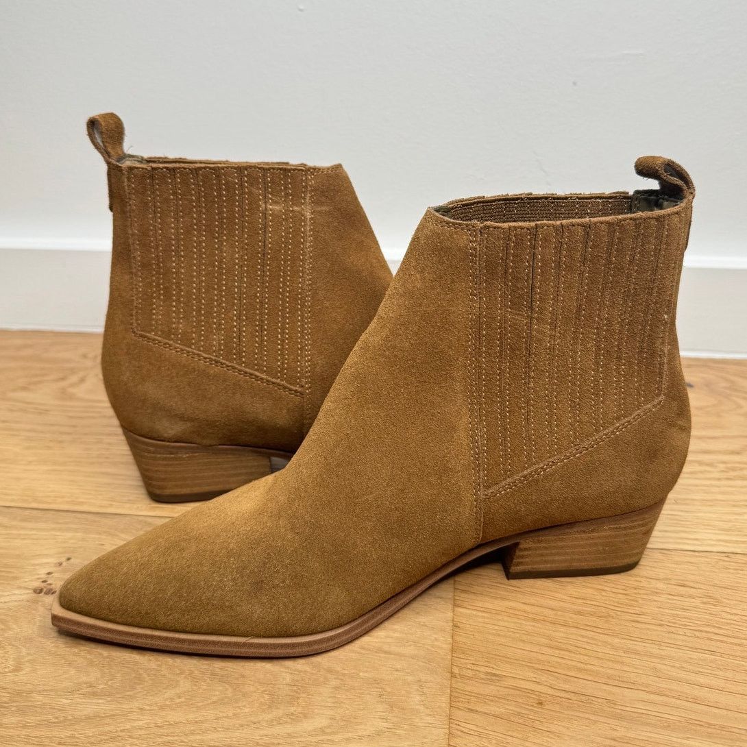 Marc Fisher NEW Marc Fisher Pointed Toe Western Bootie Brown Suede Size US 6.5 / IT 36.5 - 5 Thumbnail