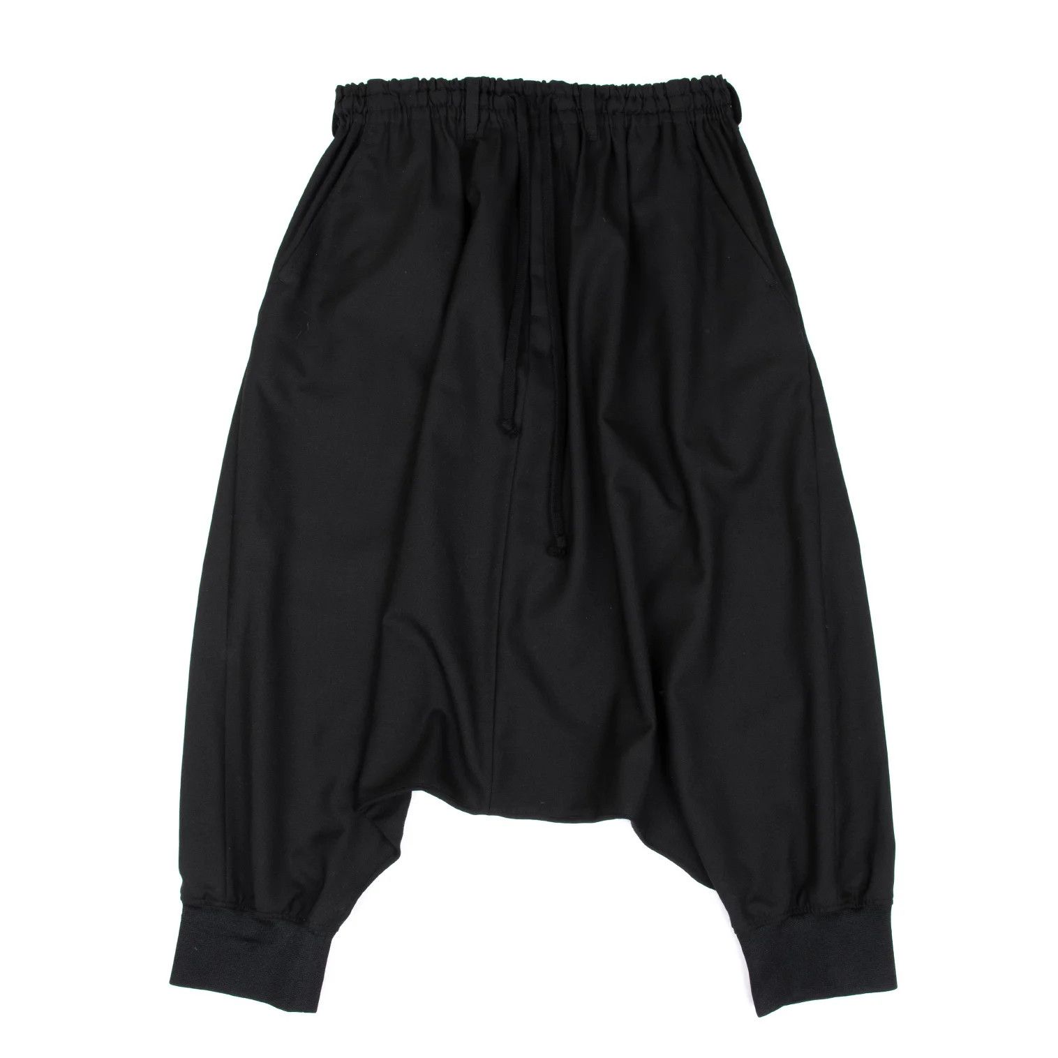 Yohji Yamamoto Wool-Poly Gabardine Cuffed Sarouel Pants Black 3 Size US 34 / EU 50 - 1 Thumbnail