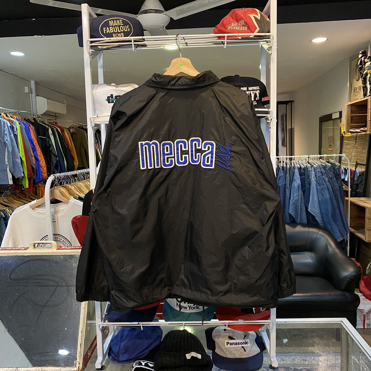 image of Made In USA x Mecca Vintage Mecca Usa By Tony Shellman Coach Jacket in Black, Men's (Size XL)