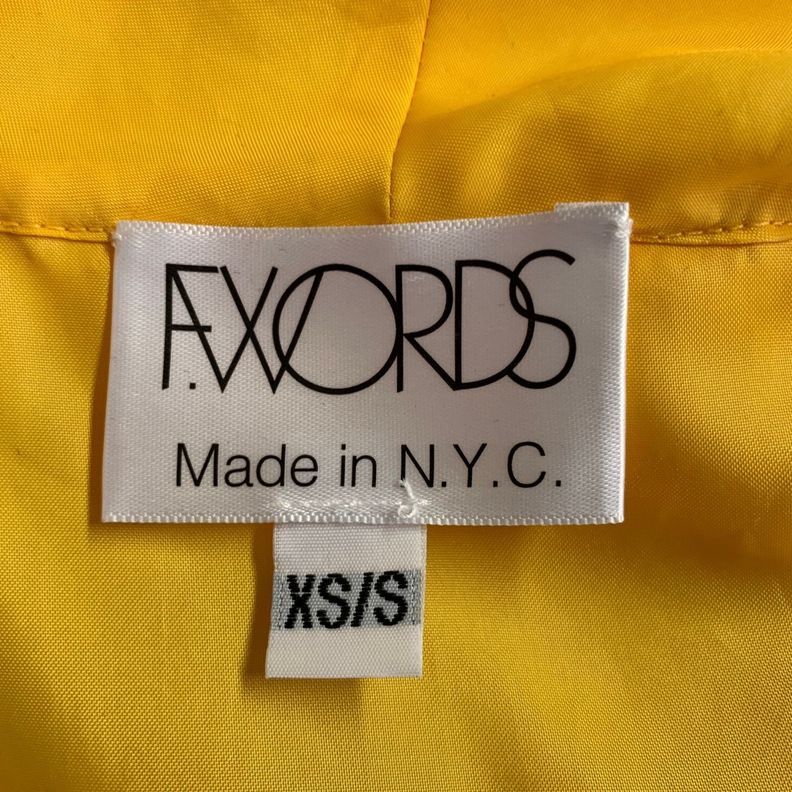 Other F.WORDS XS/S Yellow White Mixed Patterns Windbreaker Jacket Size XS / US 0-2 / IT 36-38 - 6 Thumbnail