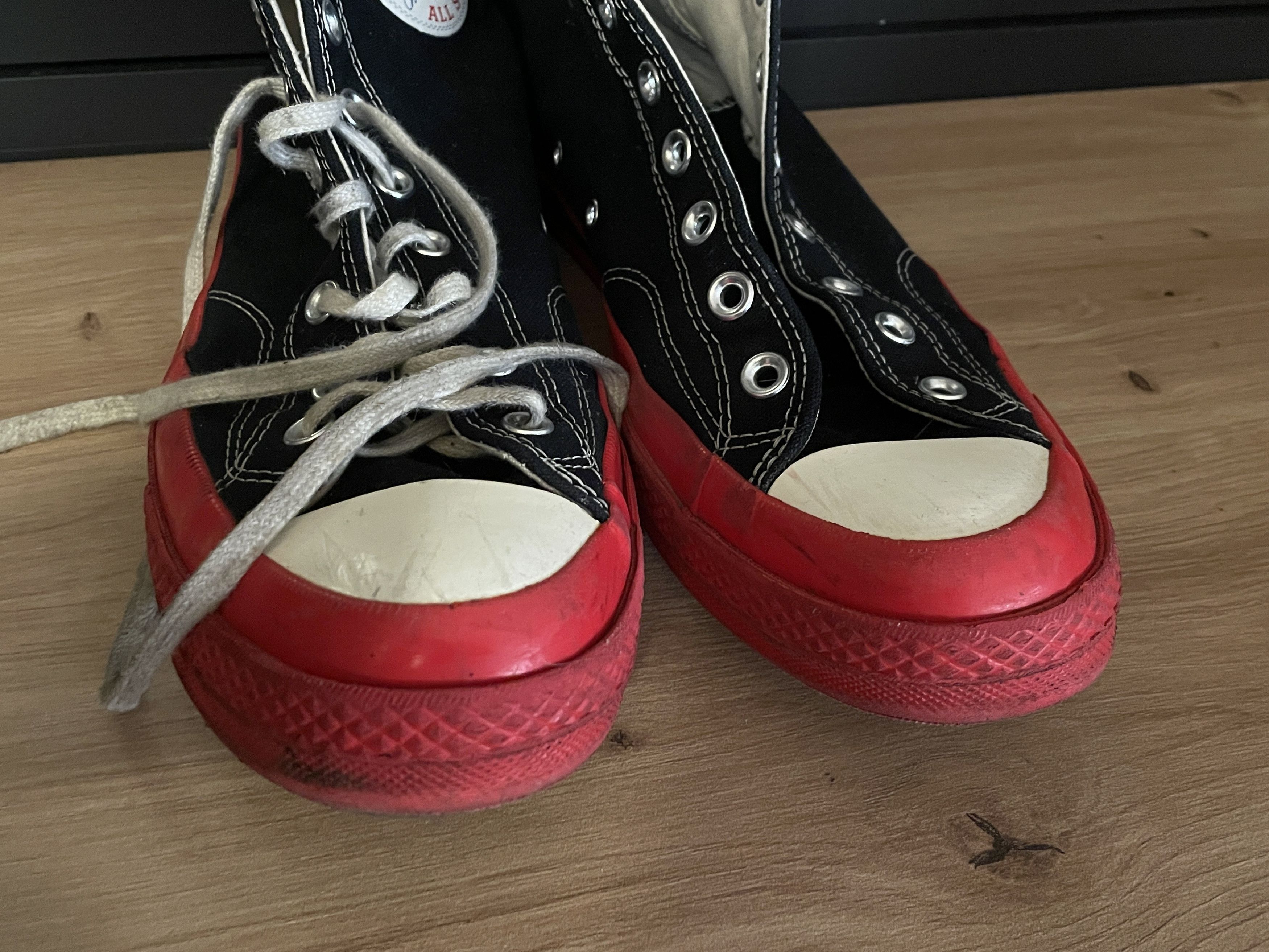 Converse Converse x Comme de Garcons red sneaker Size US 12 / EU 45 - 2 Thumbnail