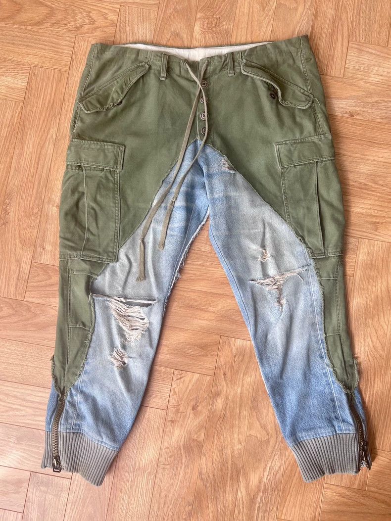 greg lauren size 3 50/50 spliced work pants 2505-Nextarrow