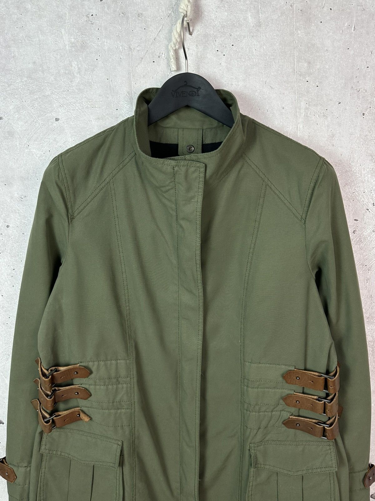 Vintage Benedetta Novi Leather Belts Khaki Made in Italy Jacket Size M / US 6-8 / IT 42-44 - 8 Thumbnail
