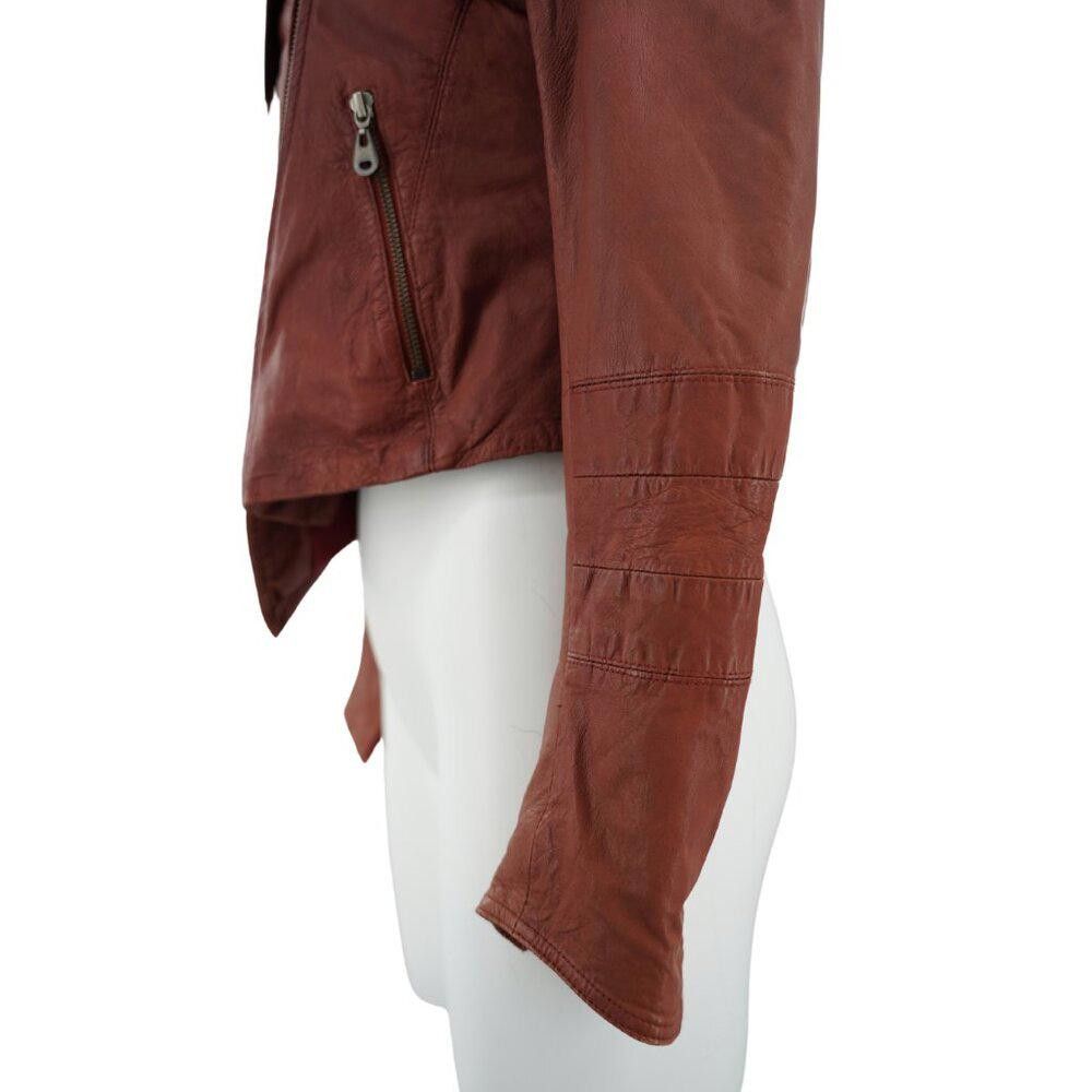 URBAN RESEARCH DOORS Doma Leather Asymmetrical Biker Moto Jacket Size 0 Size XS / US 0-2 / IT 36-38 - 9 Thumbnail