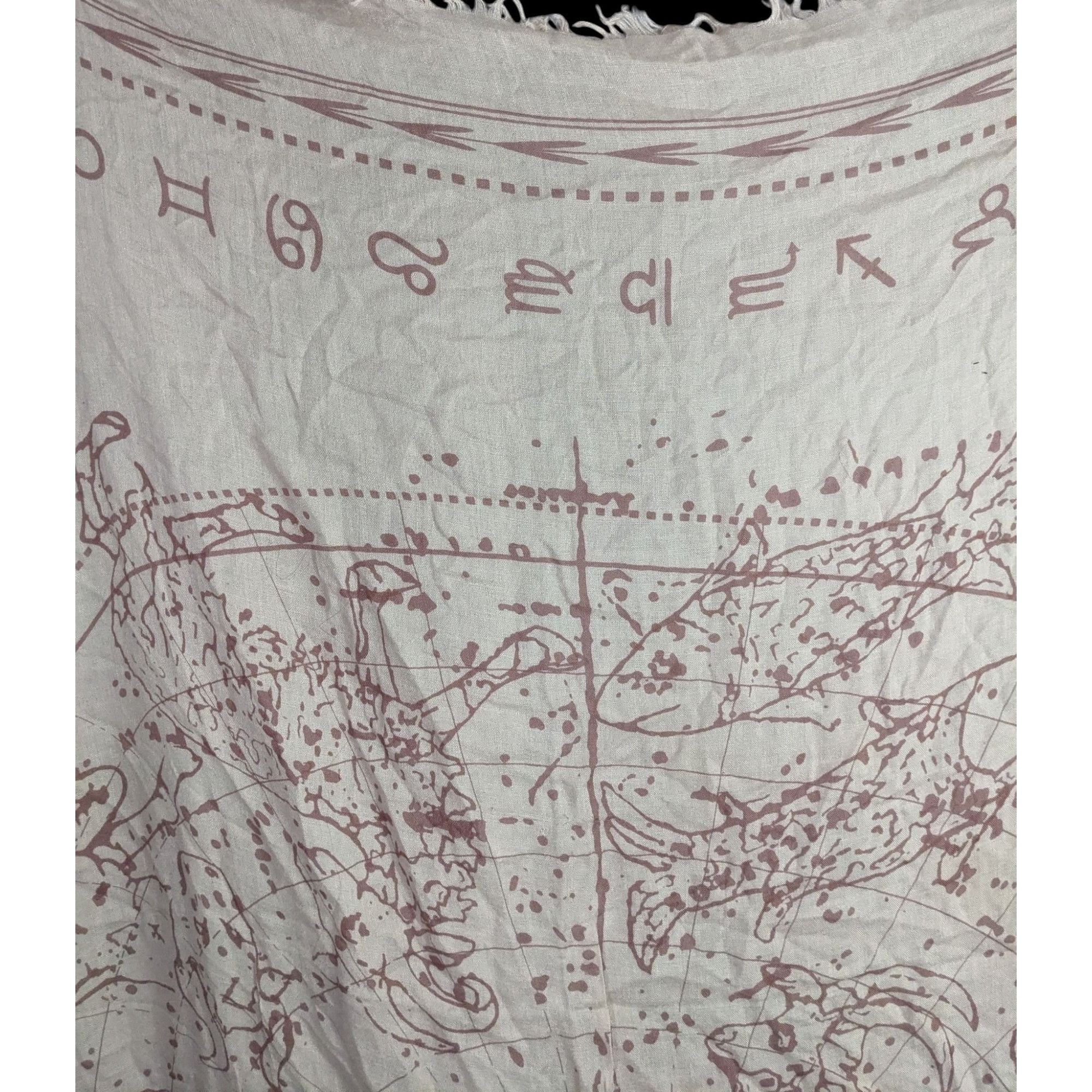 Bcbgmaxazria BCBGMaxAzria Bare Pink Constellation Print Scarf Wrap Size ONE SIZE - 2 Thumbnail