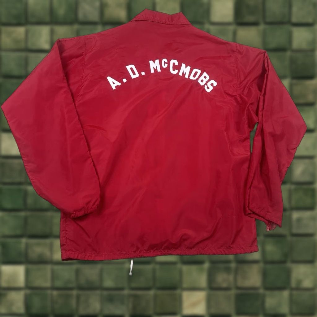 Vintage VINTAGE 60s Windbreaker Jacket Mens Large Red 1965 World Slow Pitch Double Sided Size US L / EU 52-54 / 3 - 1 Thumbnail