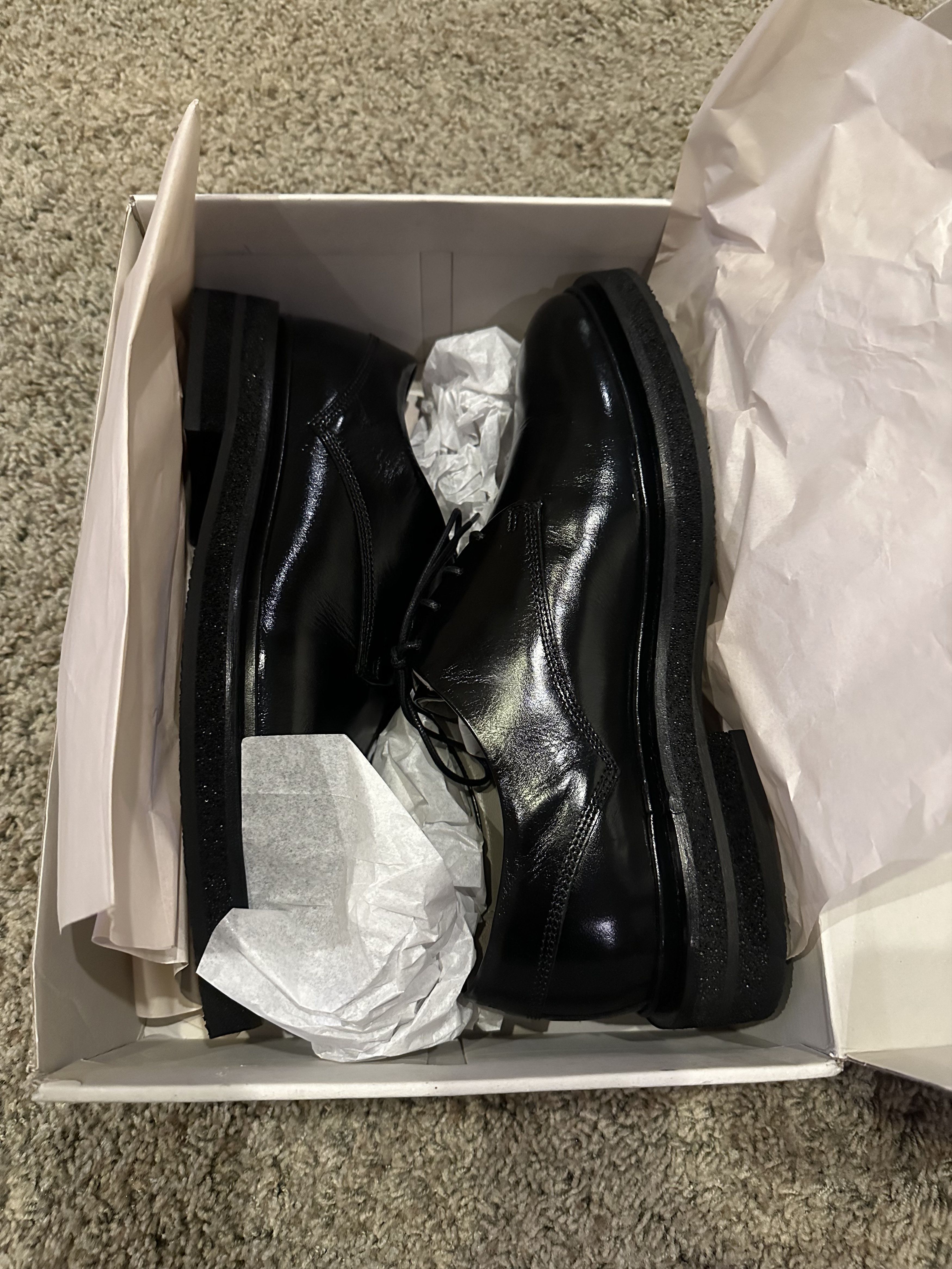 Allsaints AllSaints Escher Derby - Black Leather - 12 US / 11 UK - NEW Size US 12 / EU 45 - 2 Thumbnail