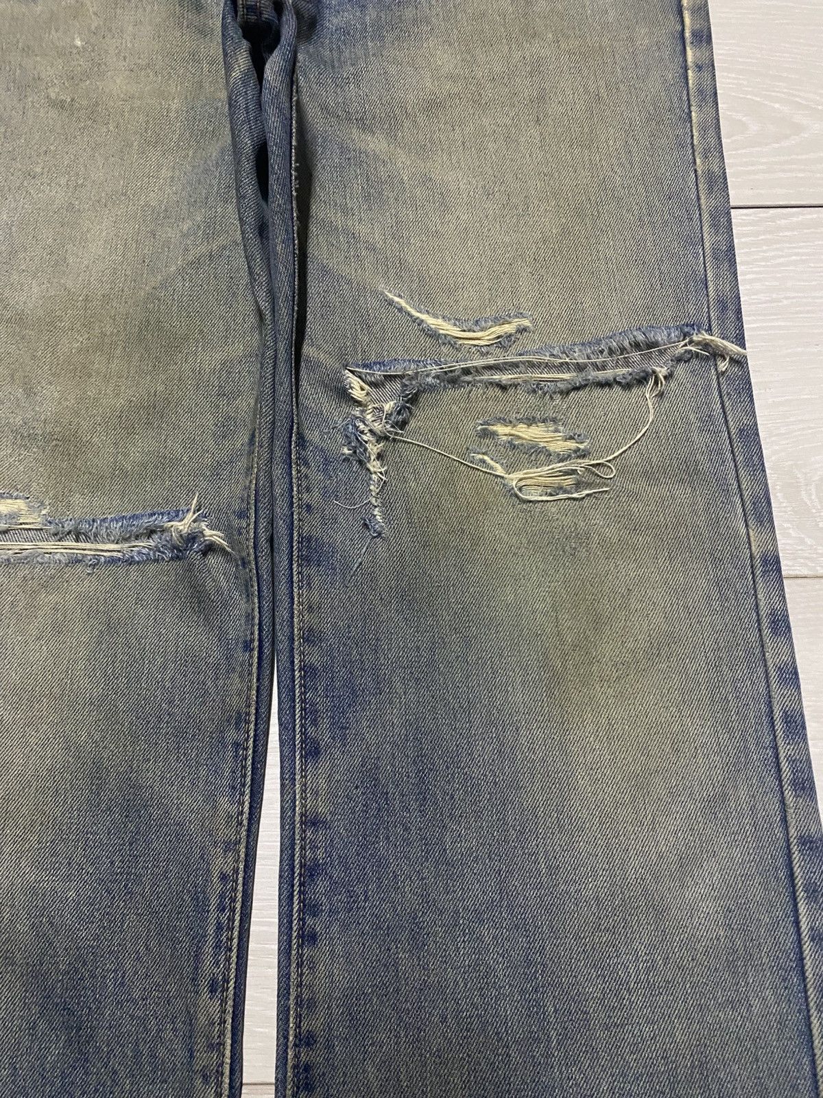 Japanese Brand Vintage GLHeart Mud Wash Distressed Loose Jeans Size US 31 - 8 Thumbnail