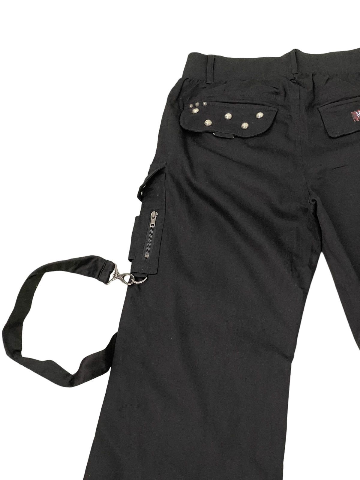 Japanese Brand Wide Leg Cargo Sex Pot Revenge Pant Punk Black Patches 6🟦5 Size US 32 / EU 48 - 16 Thumbnail